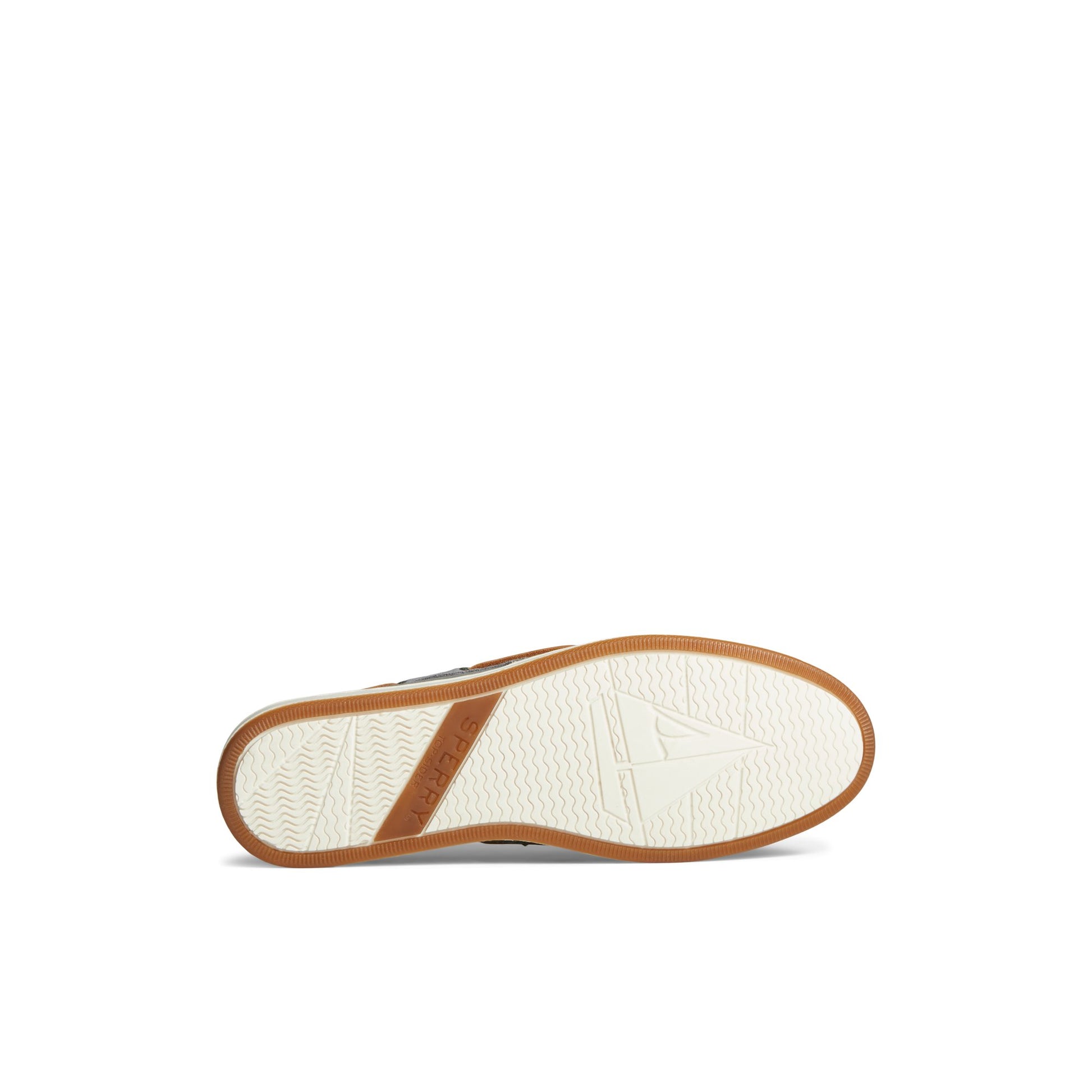 View of Grey Coastfish Boat Shoe Boat Shoes's sole