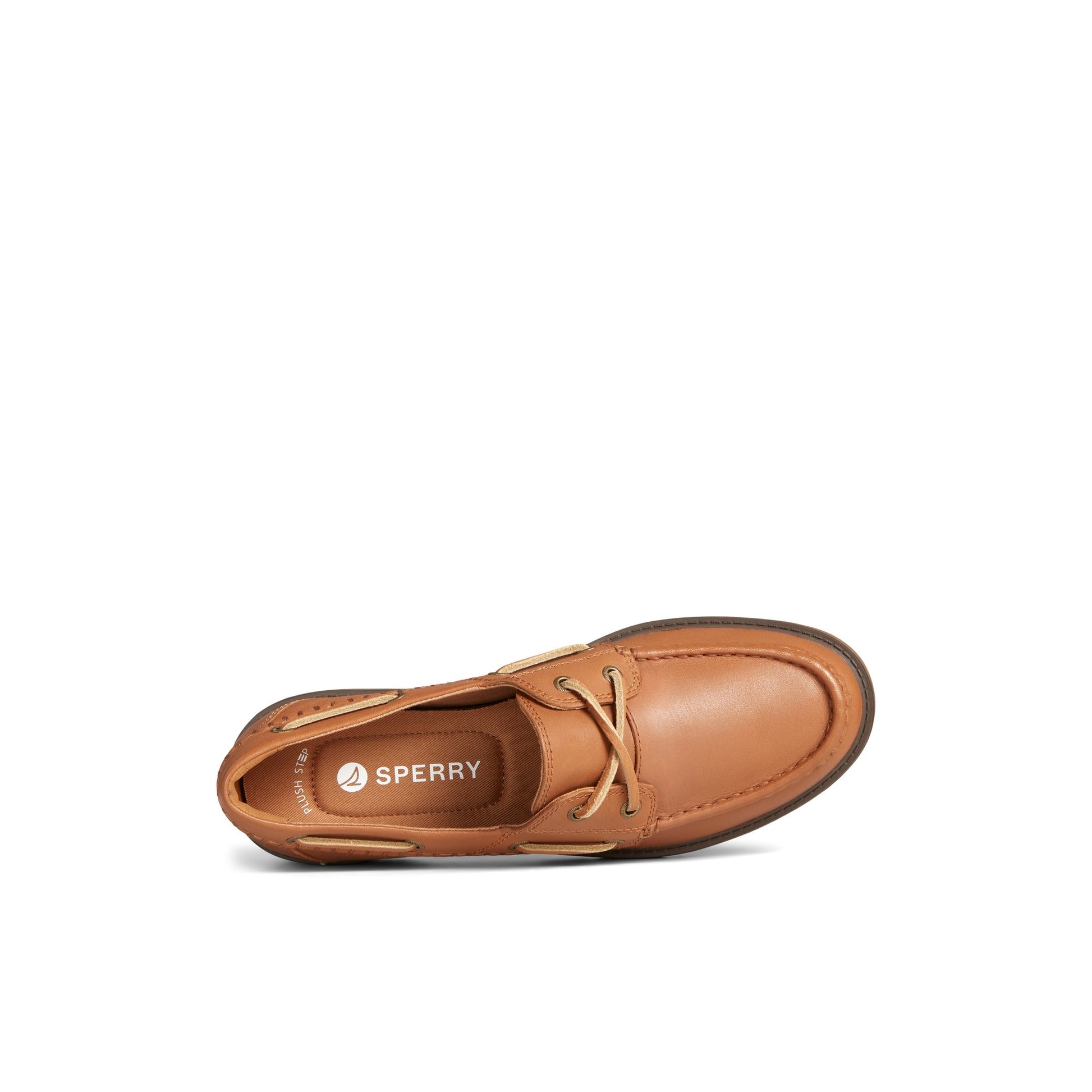 Top-down view of the Medium Beige Wells Boat Shoe Boat Shoes