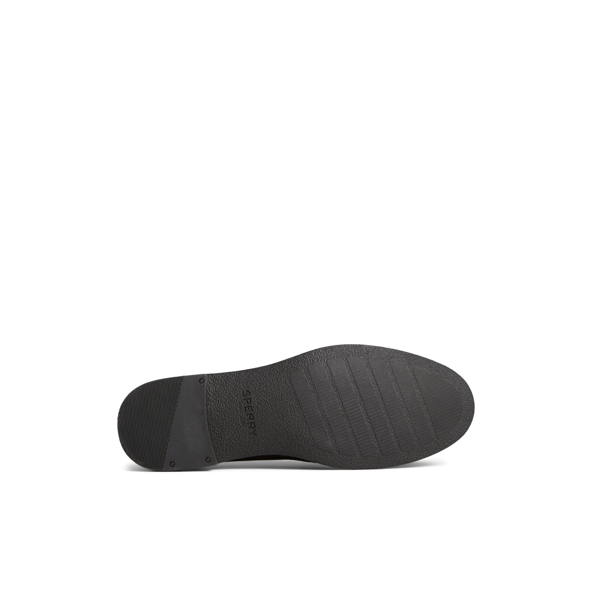 View of Black Seaport Penny Leather Loafer Penny Loafer's sole