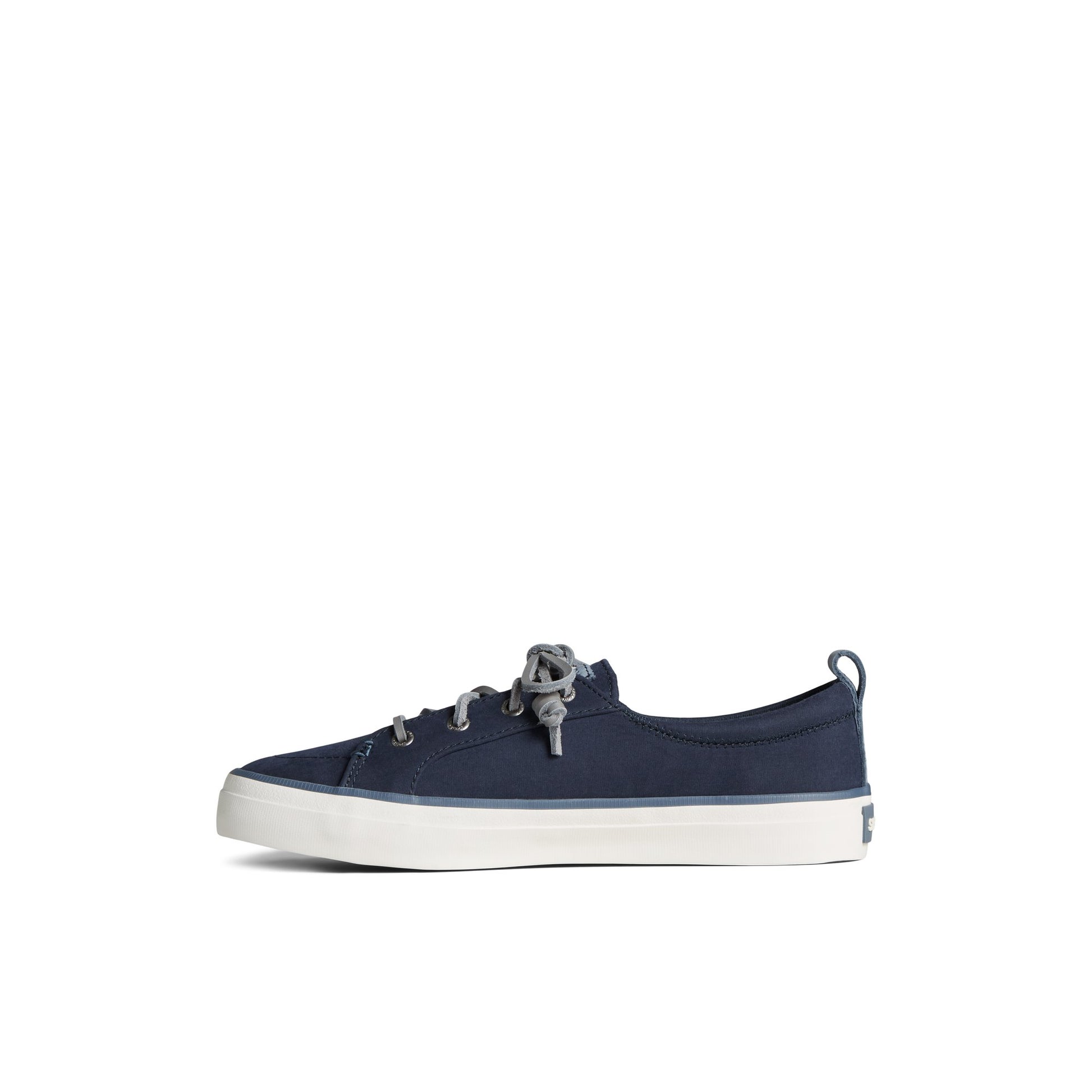 Side view of Navy Crest Vibe Sneaker Vulcanized Sneaker