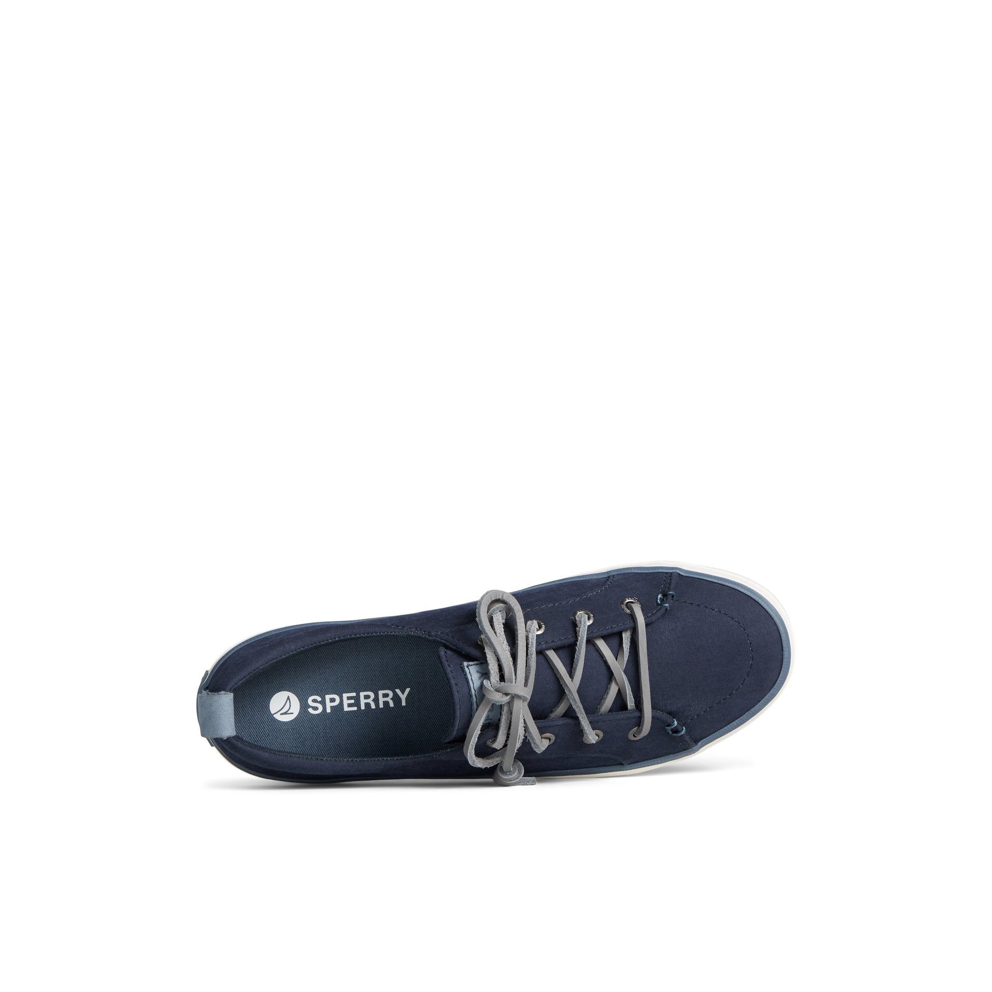 Top-down view of the Navy Crest Vibe Sneaker Vulcanized Sneaker