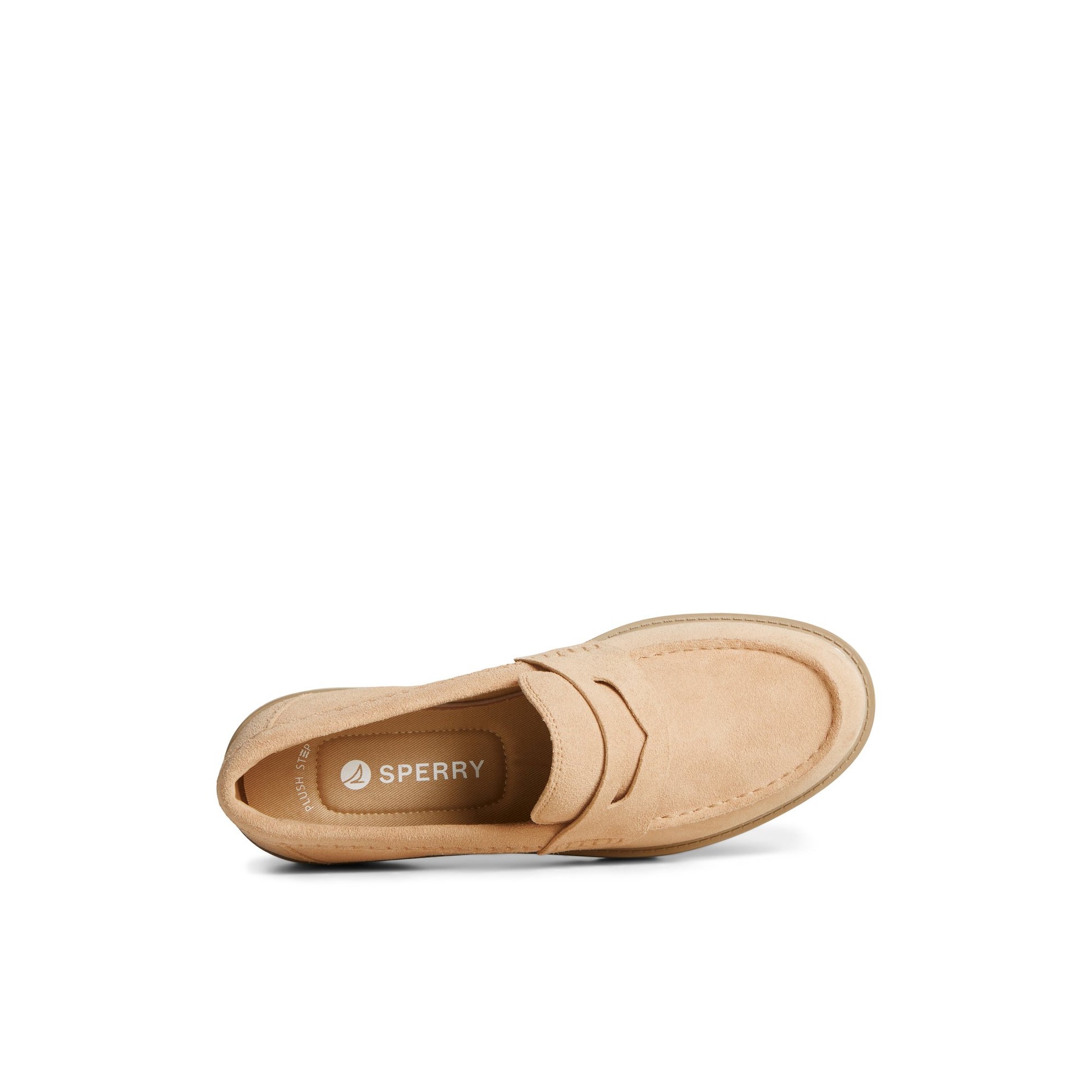 Top-down view of the Bone Wells Loafer Boat Shoes