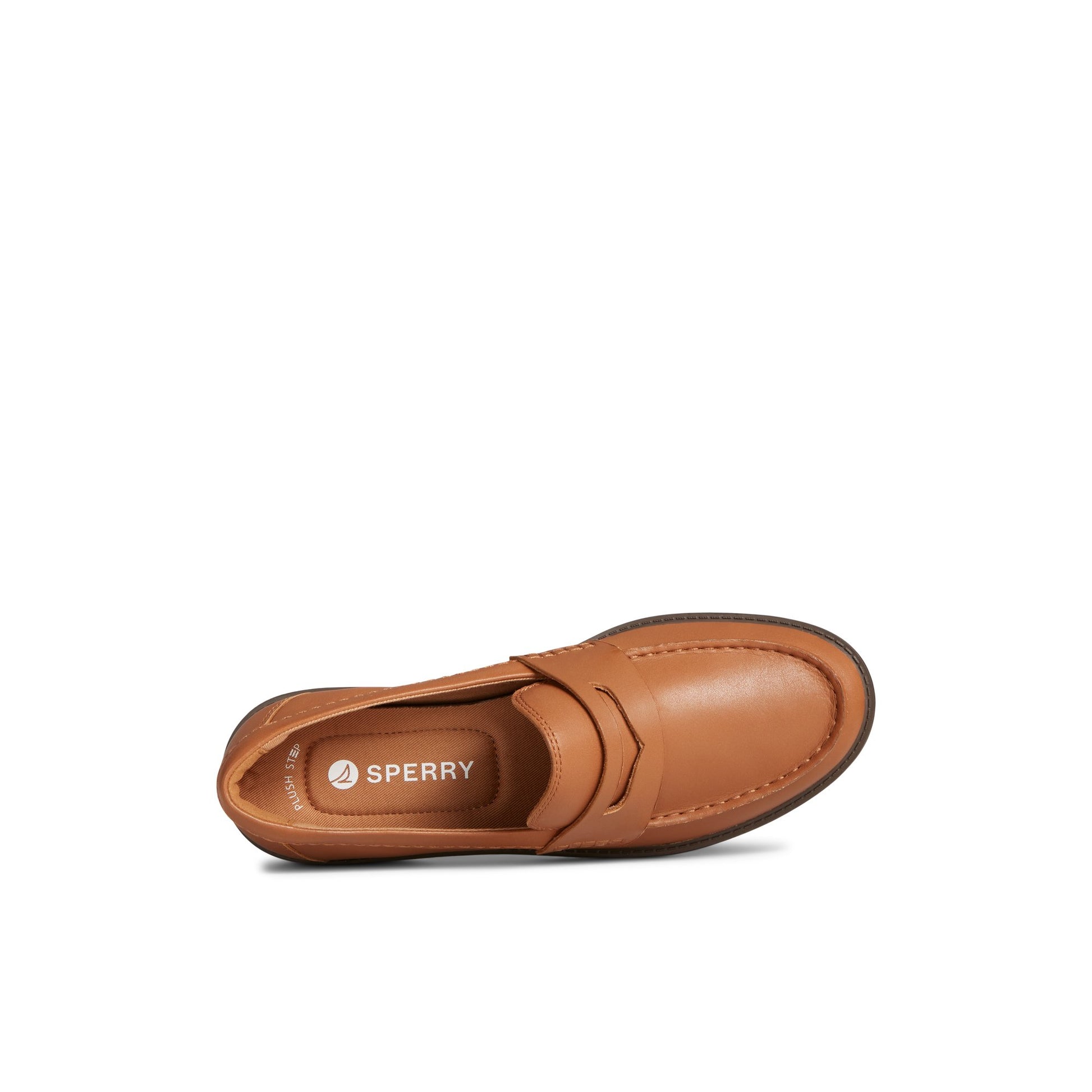 Top-down view of the Medium Beige Wells Loafer Penny Loafer