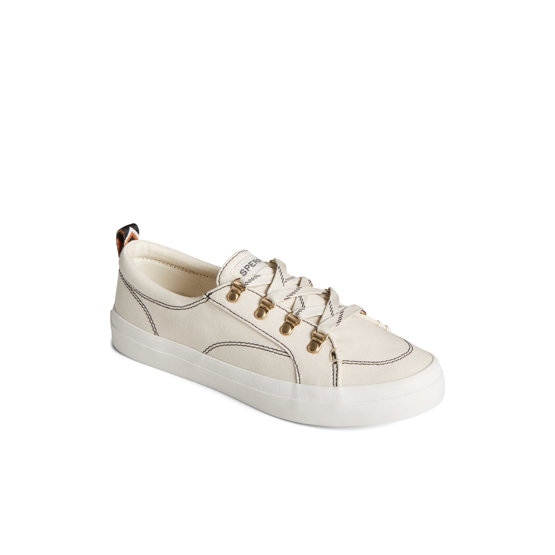 Three-quarter angle of White Crest Vibe Sneaker Sneakers's front side