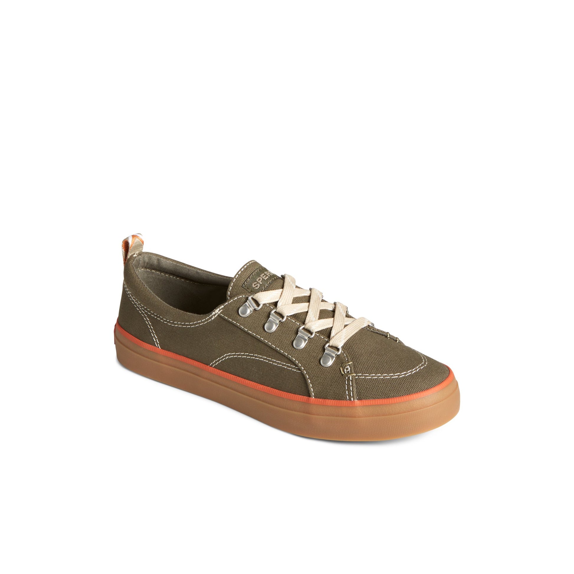 Three-quarter angle of Green Crest Vibe Sneaker Sneakers's front side