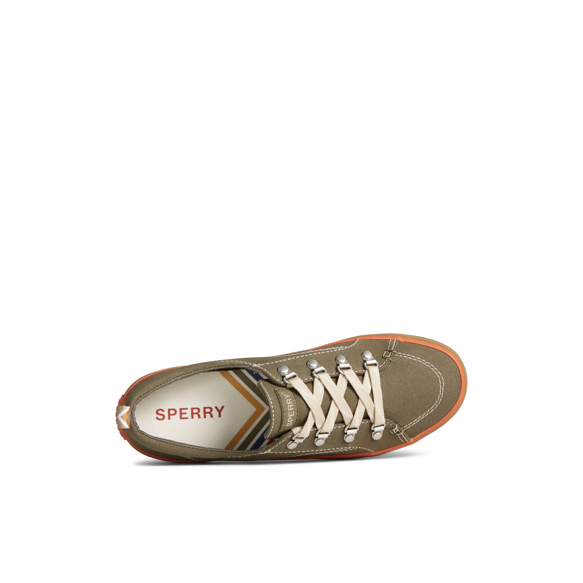 Top-down view of the Green Crest Vibe Sneaker Sneakers