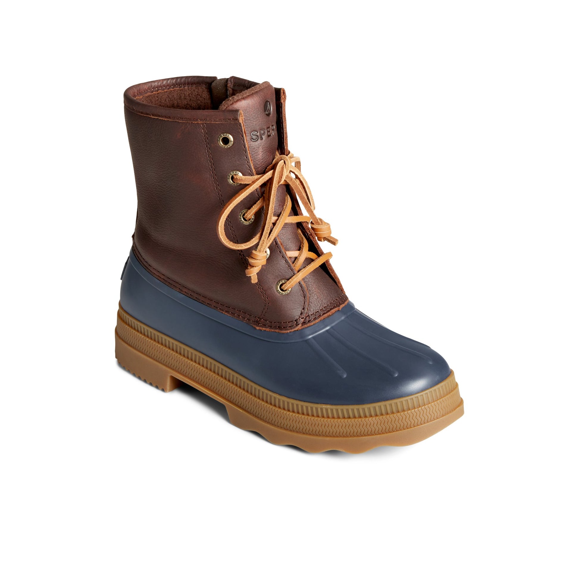 Three-quarter angle of Navy Saltwater 2.0 Duck Boot Duck Boots's front side