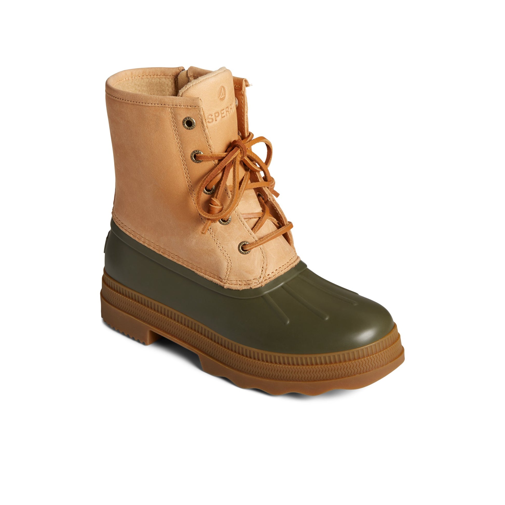 Three-quarter angle of Green Saltwater™ 2.0 Duck Boot Duck Boots's front side