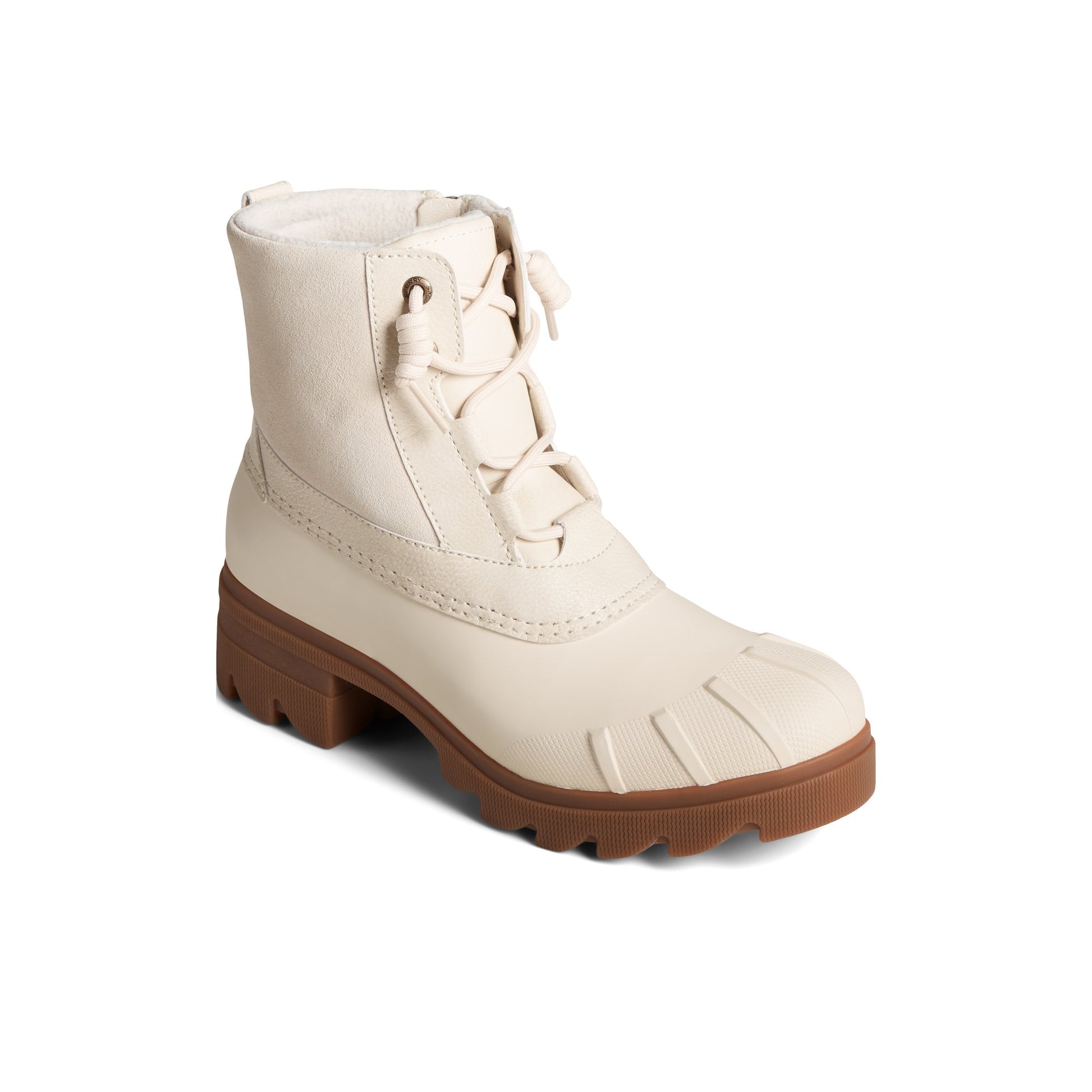 Three-quarter angle of Bone Syren Ascend Boot Duck Boots's front side