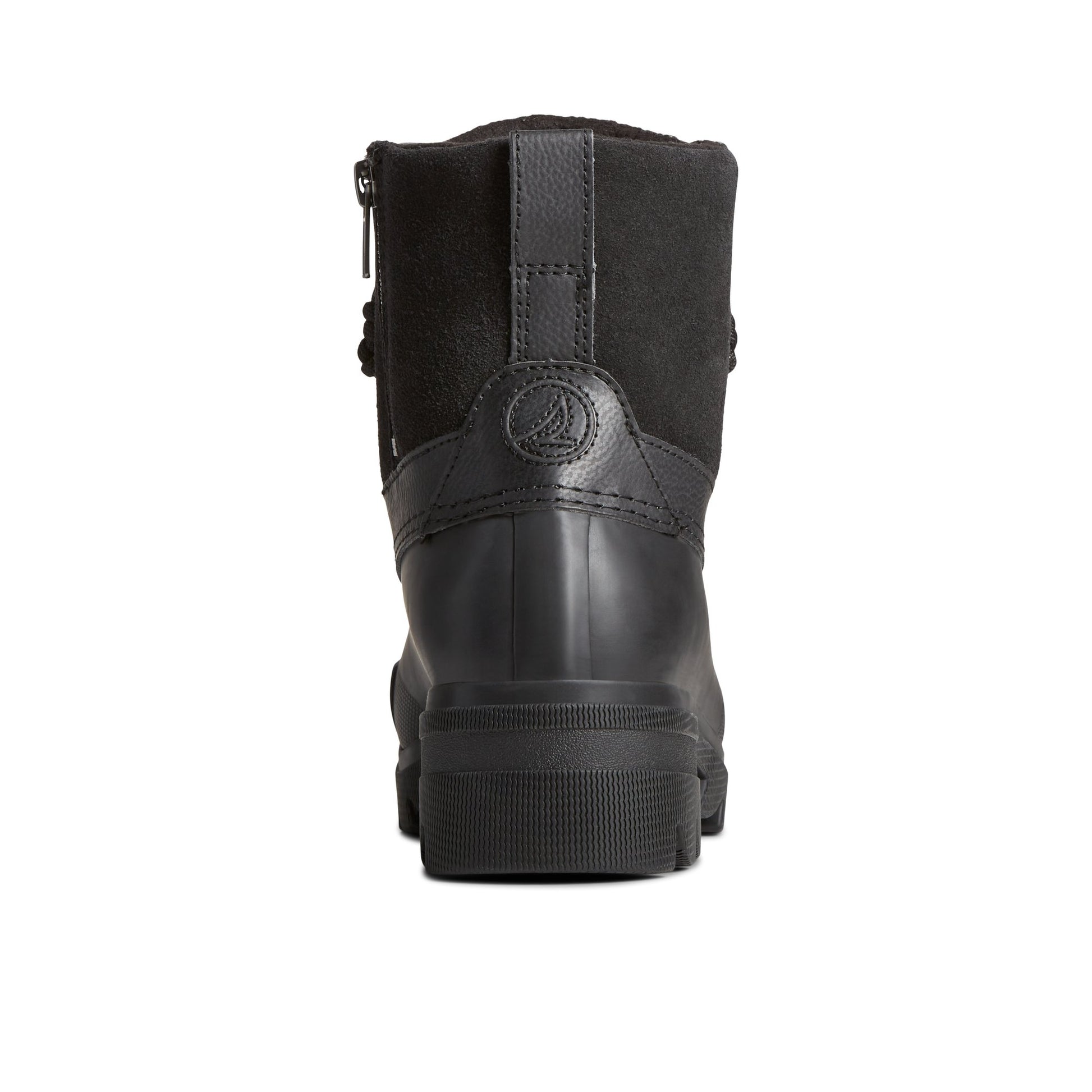 Close-up of the Black Syren Ascend Boot Duck Boots