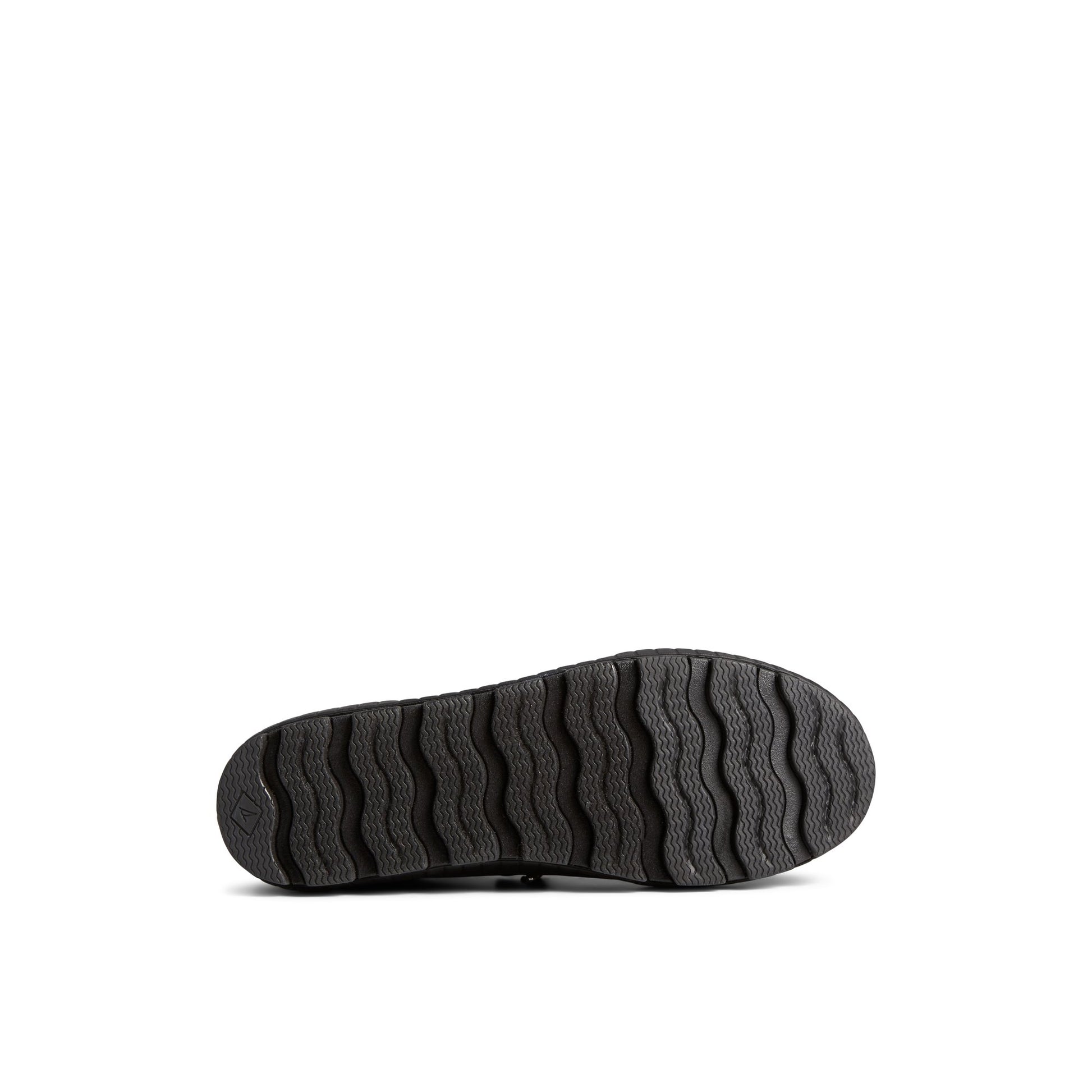 View of Black Torrent Rubber Lace Up Boot Chelsea Rain Boot's sole