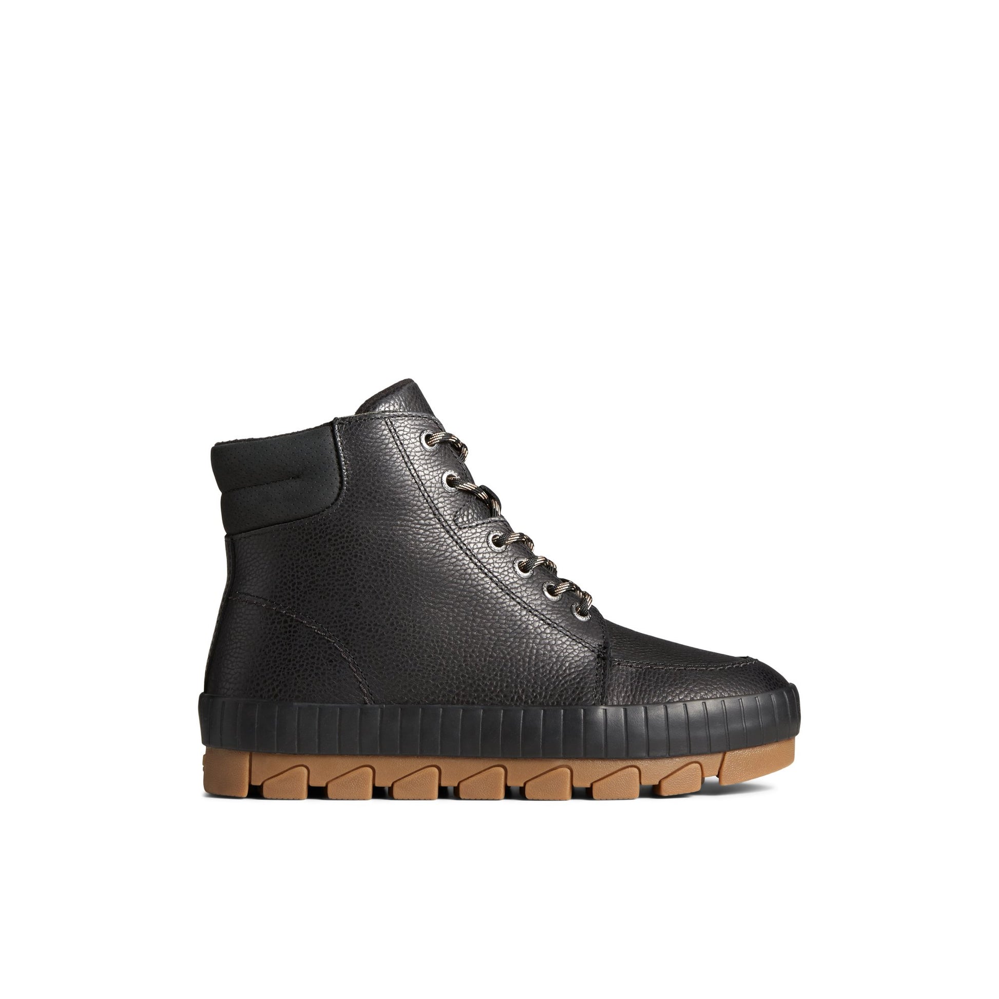 Main View of Black Torrent Leather Lace Up Boot Fall/Winter Boots for Womens