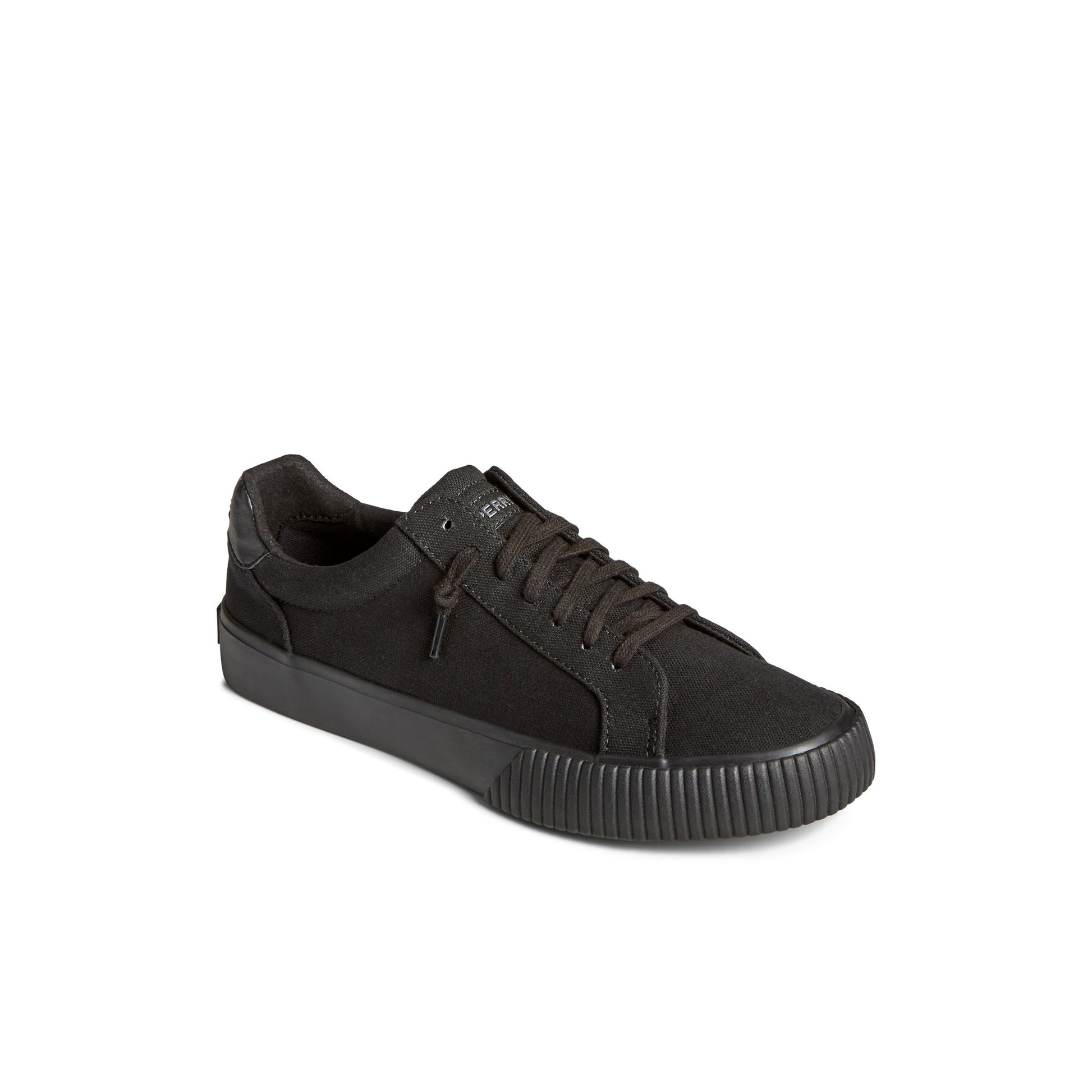 Three-quarter angle of Black Bermuda Sneaker Vulcanized Sneaker's front side