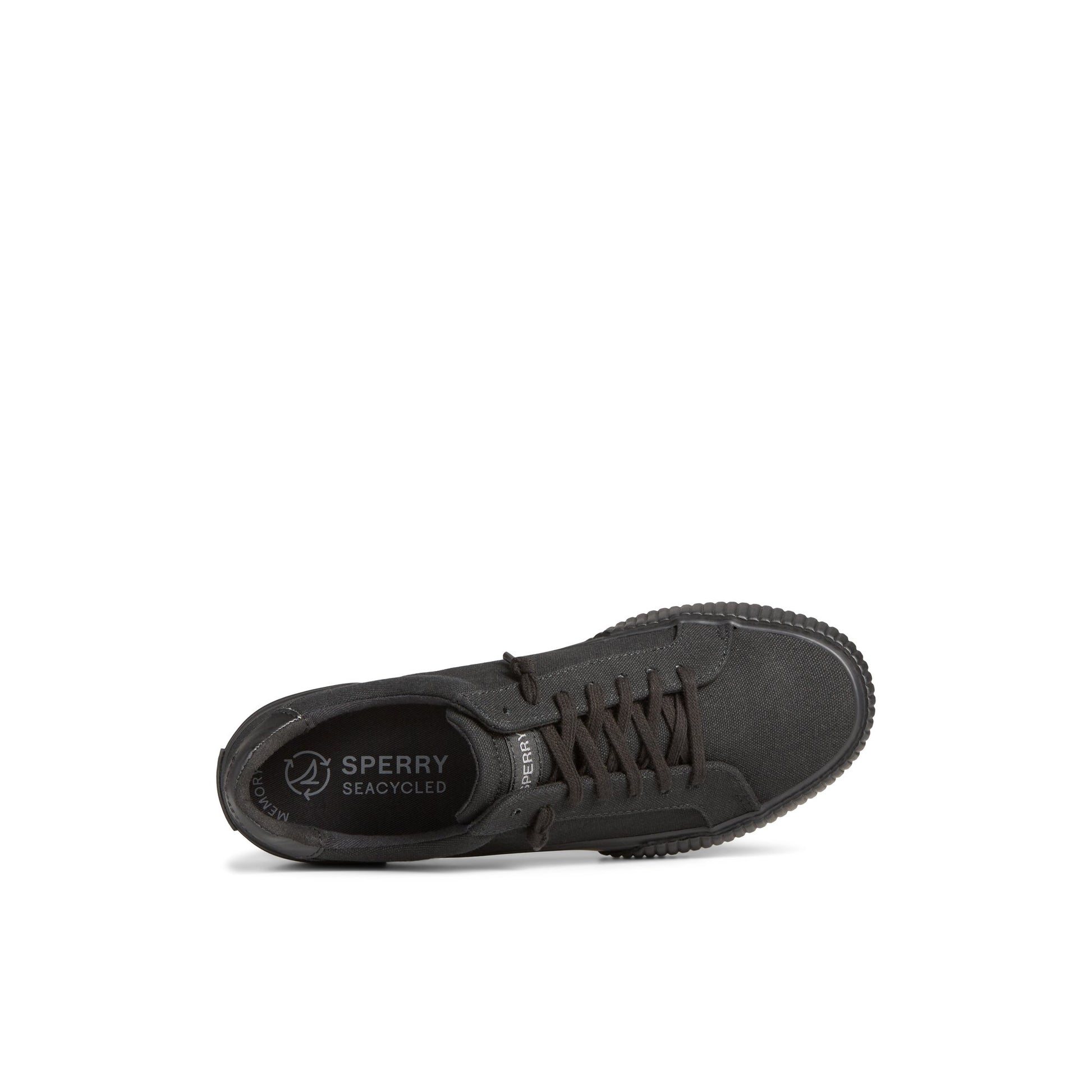 Top-down view of the Black Bermuda Sneaker Vulcanized Sneaker