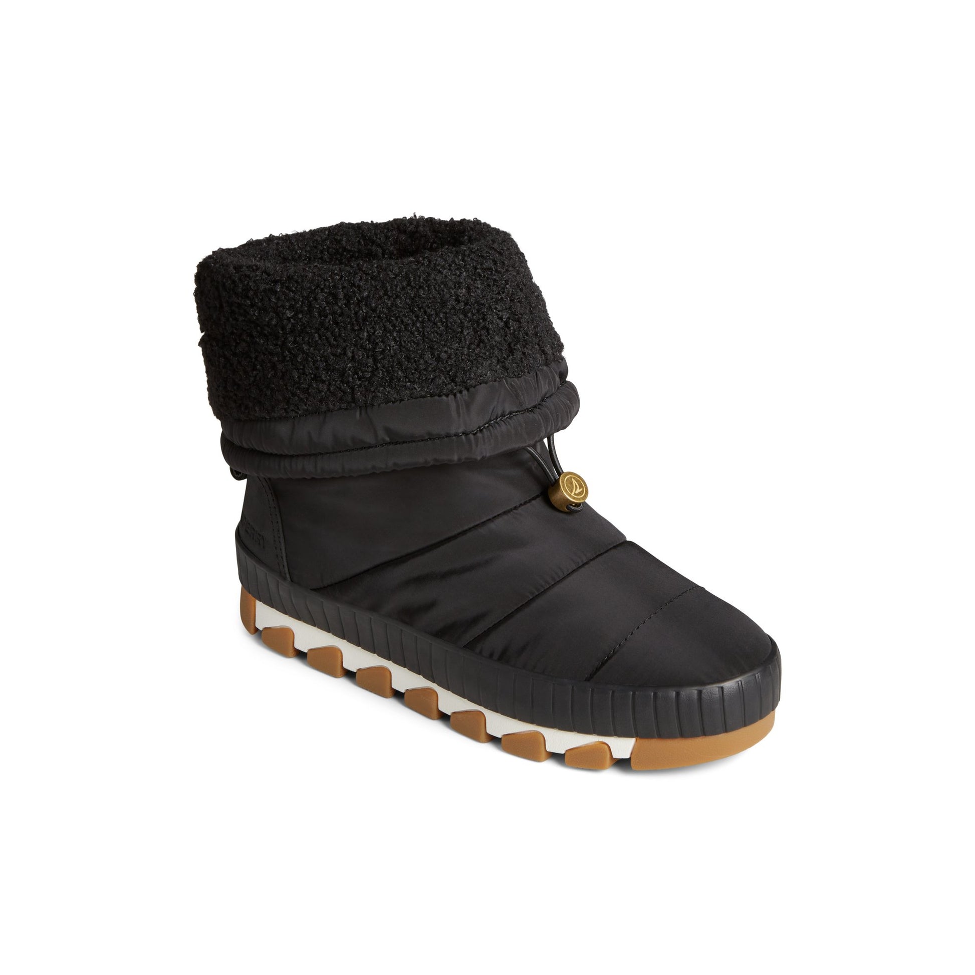 Three-quarter angle of Black Seacycled™ Torrent Fold Down Boot Winter Boots's front side