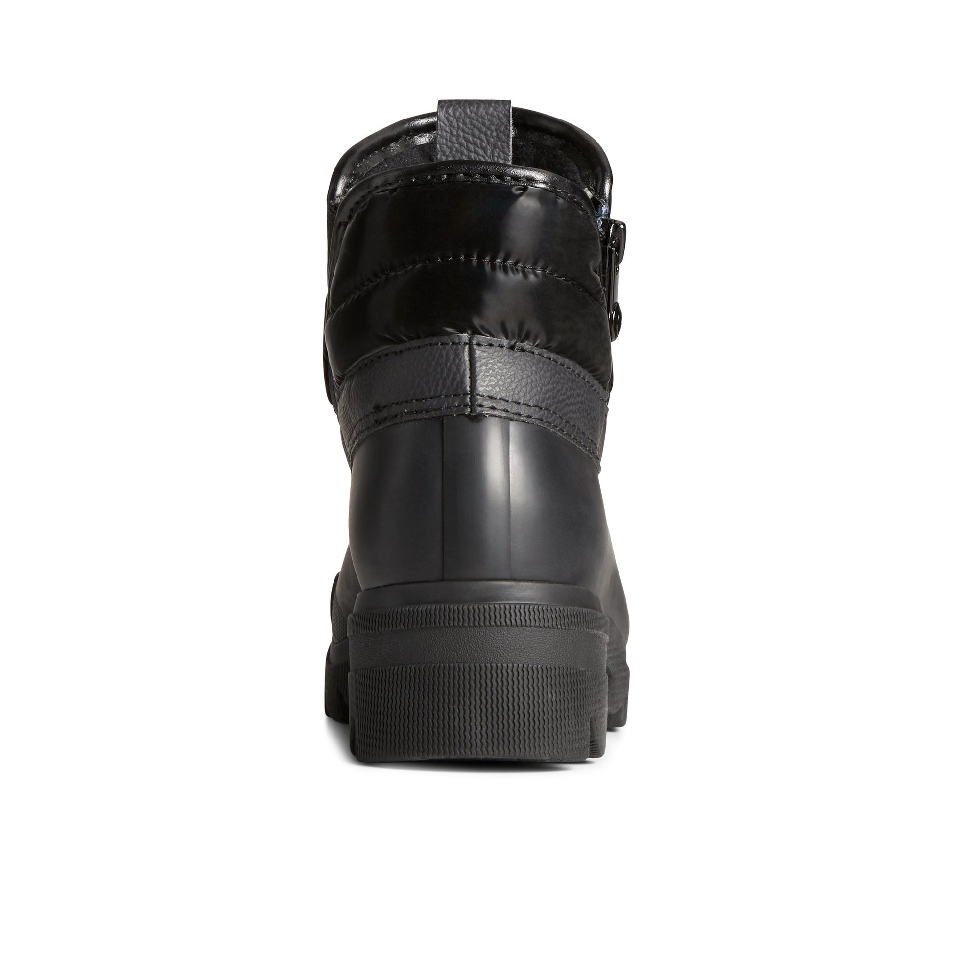 Close-up of the Black Syren Ascend Zip Boot Duck Boots