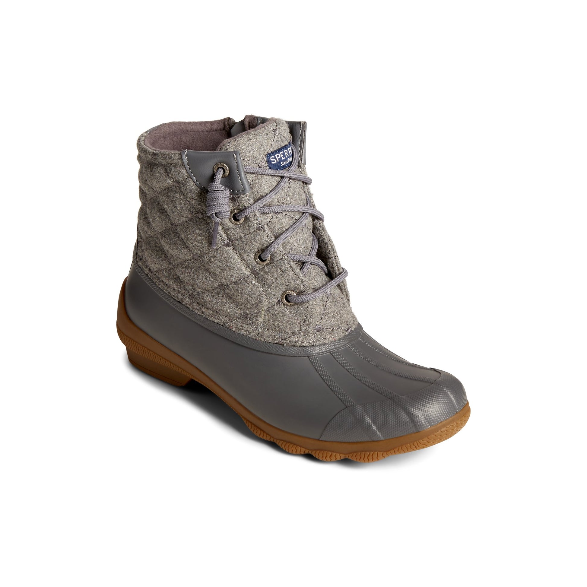 Three-quarter angle of Grey Syren Gulf Wool Duck Boot Duck Boots's front side