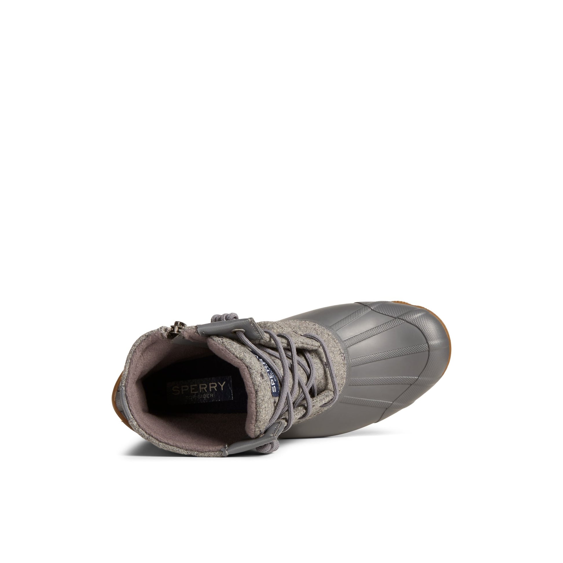 Top-down view of the Grey Syren Gulf Wool Duck Boot Duck Boots