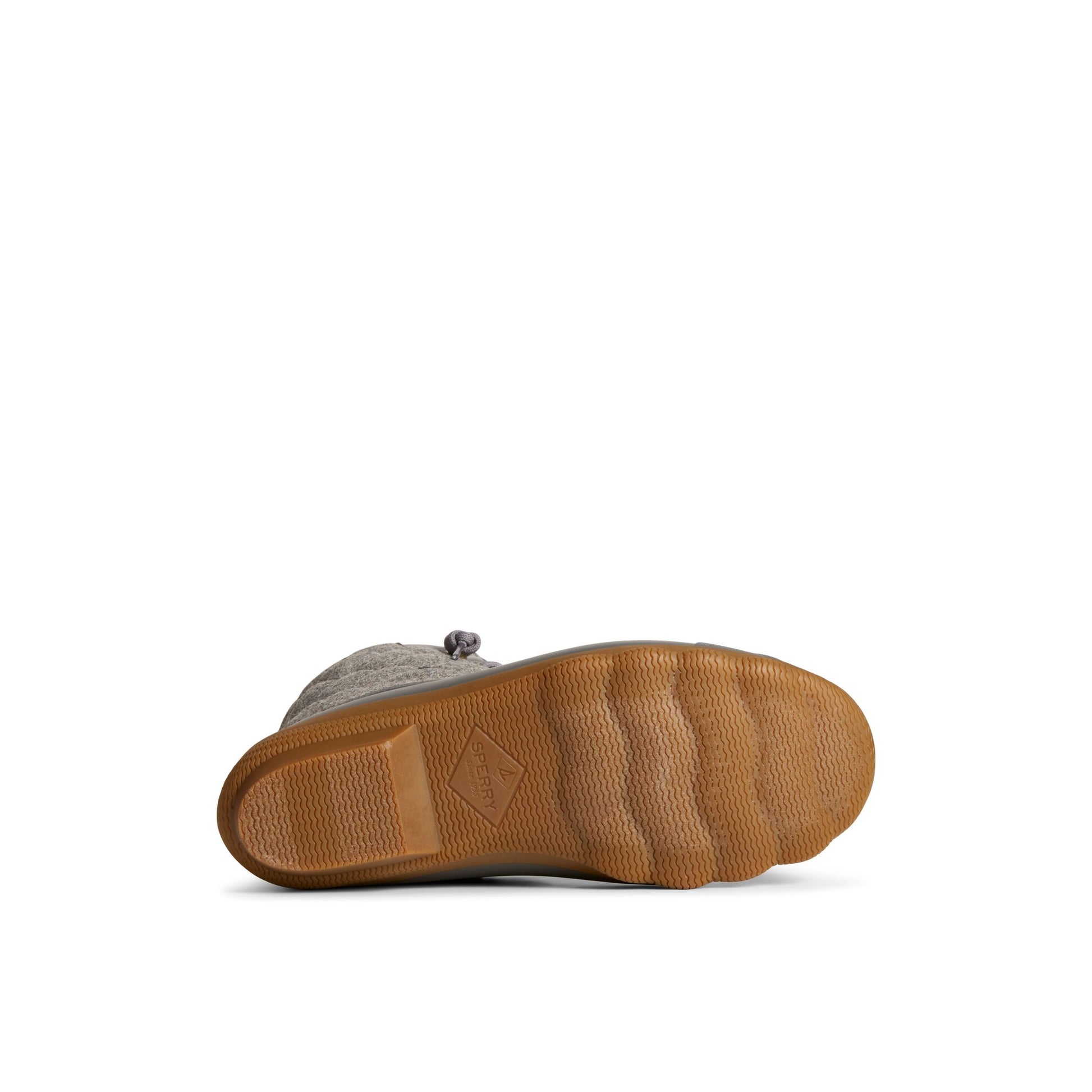 View of Grey Syren Gulf Wool Duck Boot Duck Boots's sole