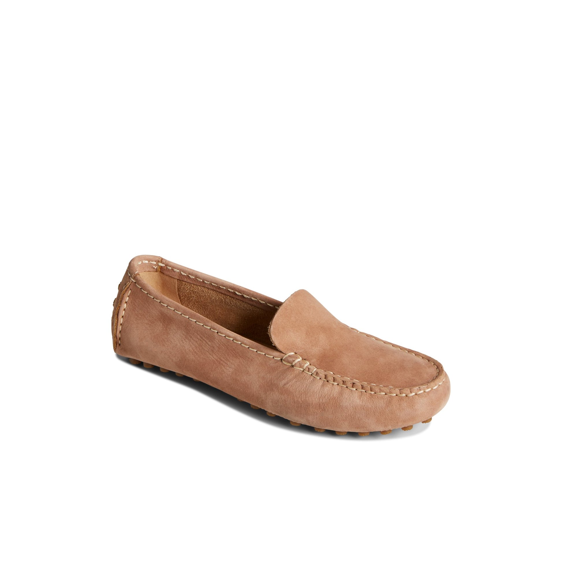 Three-quarter angle of Medium Beige Port Driver Loafer Driver Loafer Casual Shoes's front side