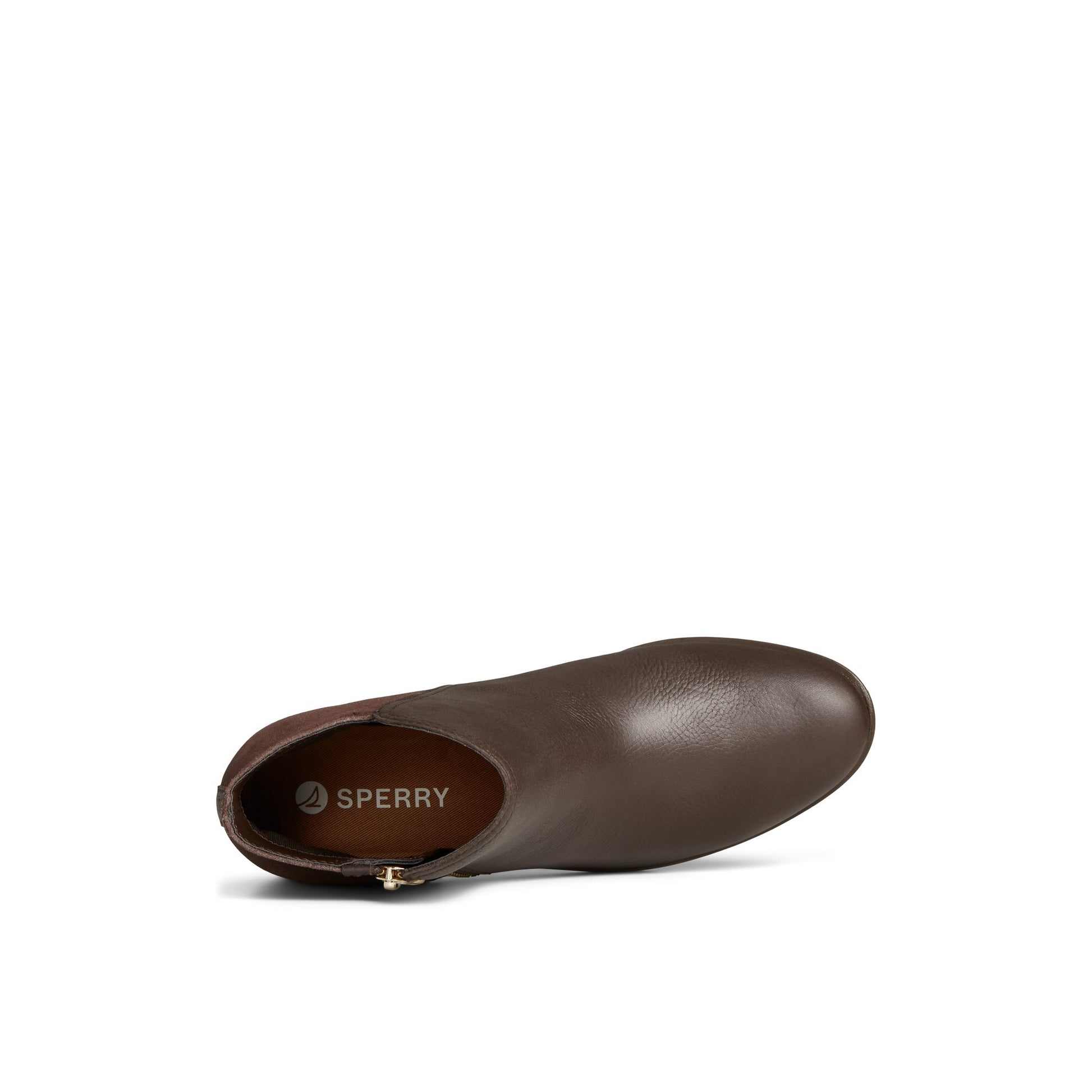 Top-down view of the Brown Seaport Bootie 2.0 Ankle Booties