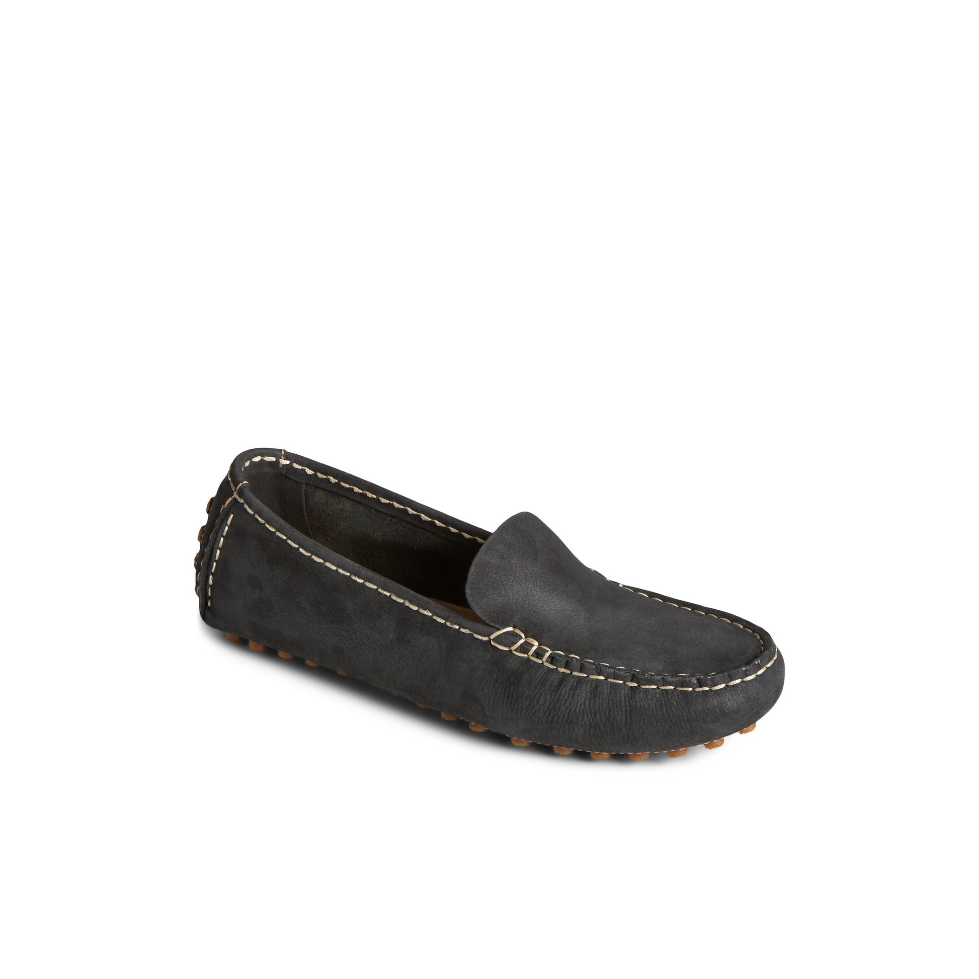 Three-quarter angle of Black Port Driver Loafer Driver Loafer Casual Shoes's front side