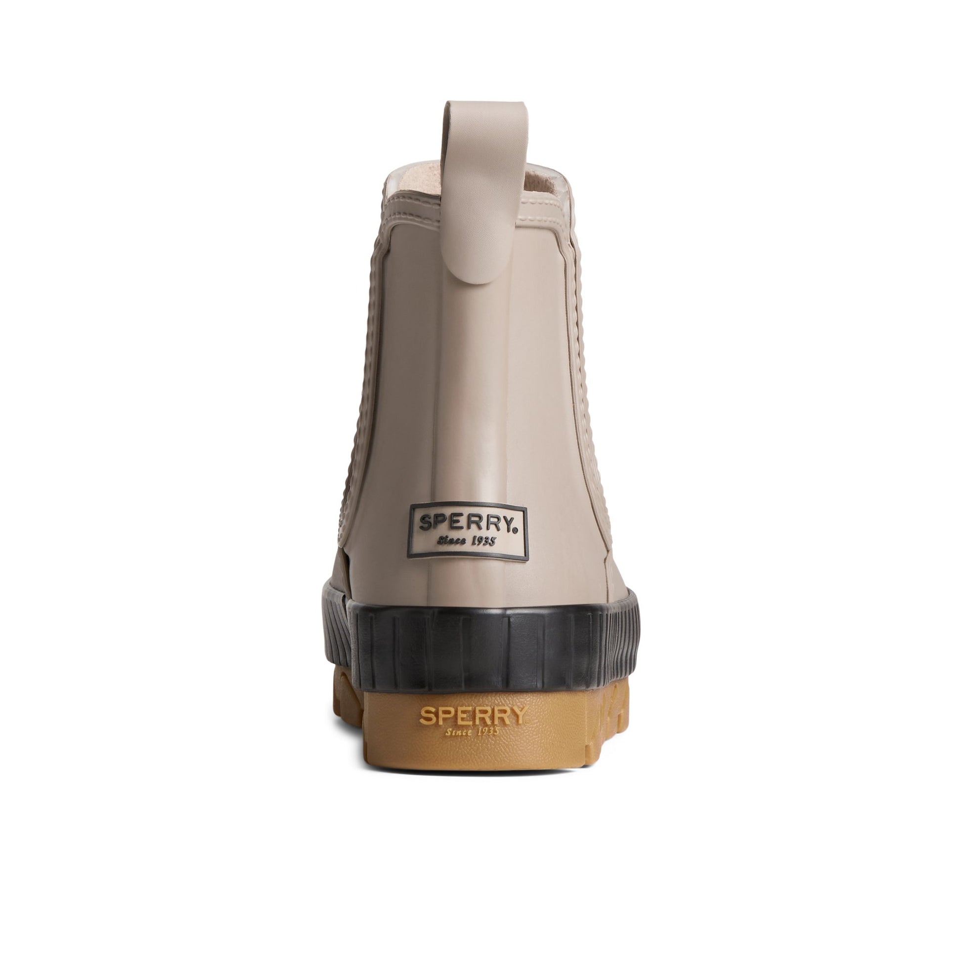 Close-up of the Medium Beige Torrent Chelsea Waterproof Rain Boot Chelsea Rain Boot