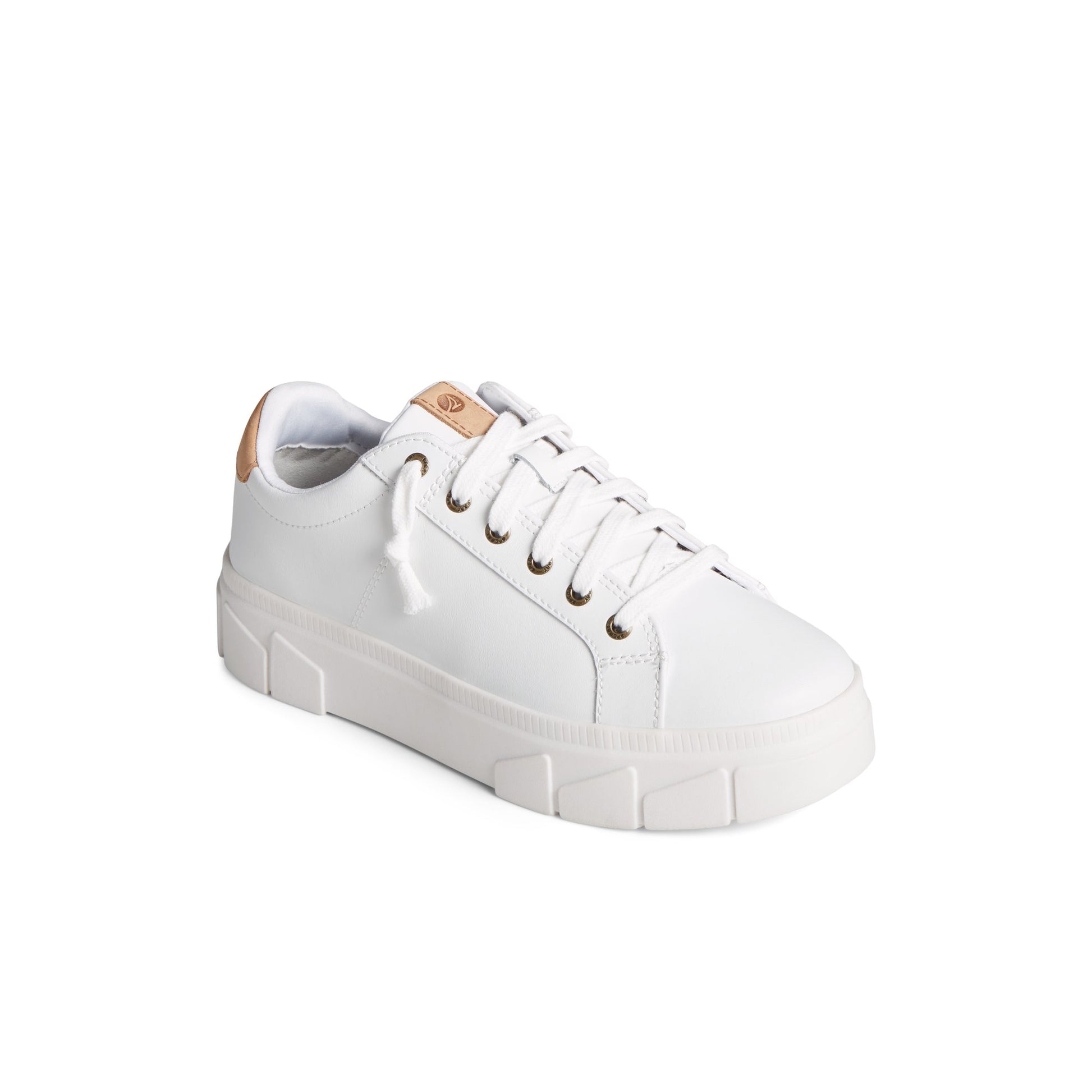 Three-quarter angle of White Winslow Leather Sneaker Low Top Sneakers's front side