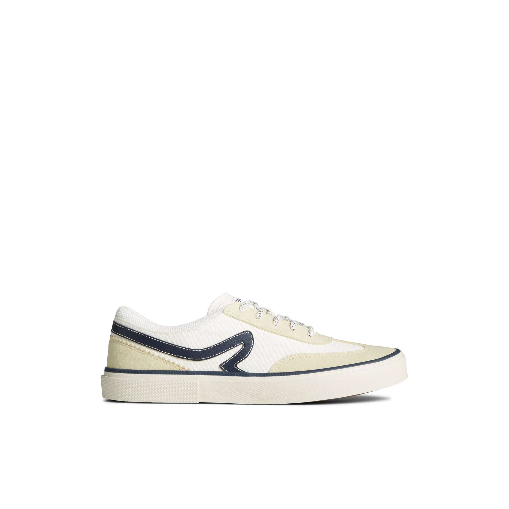 Main View of White Overflow Crossjack Sneaker Vulcanized Sneaker for Mens