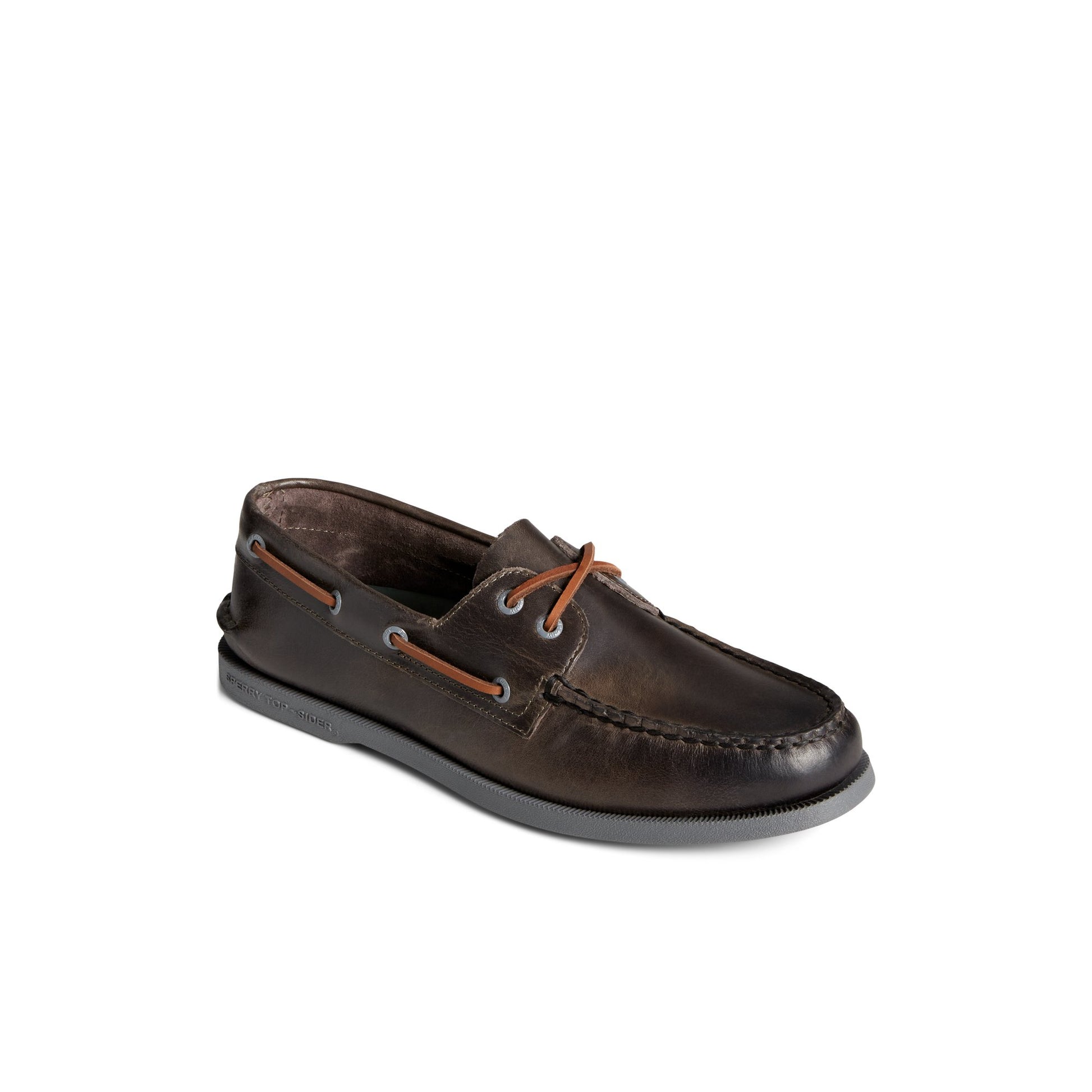 Three-quarter angle of Grey Authentic Original™  2-Eye Boat Shoe Boat Shoes's front side