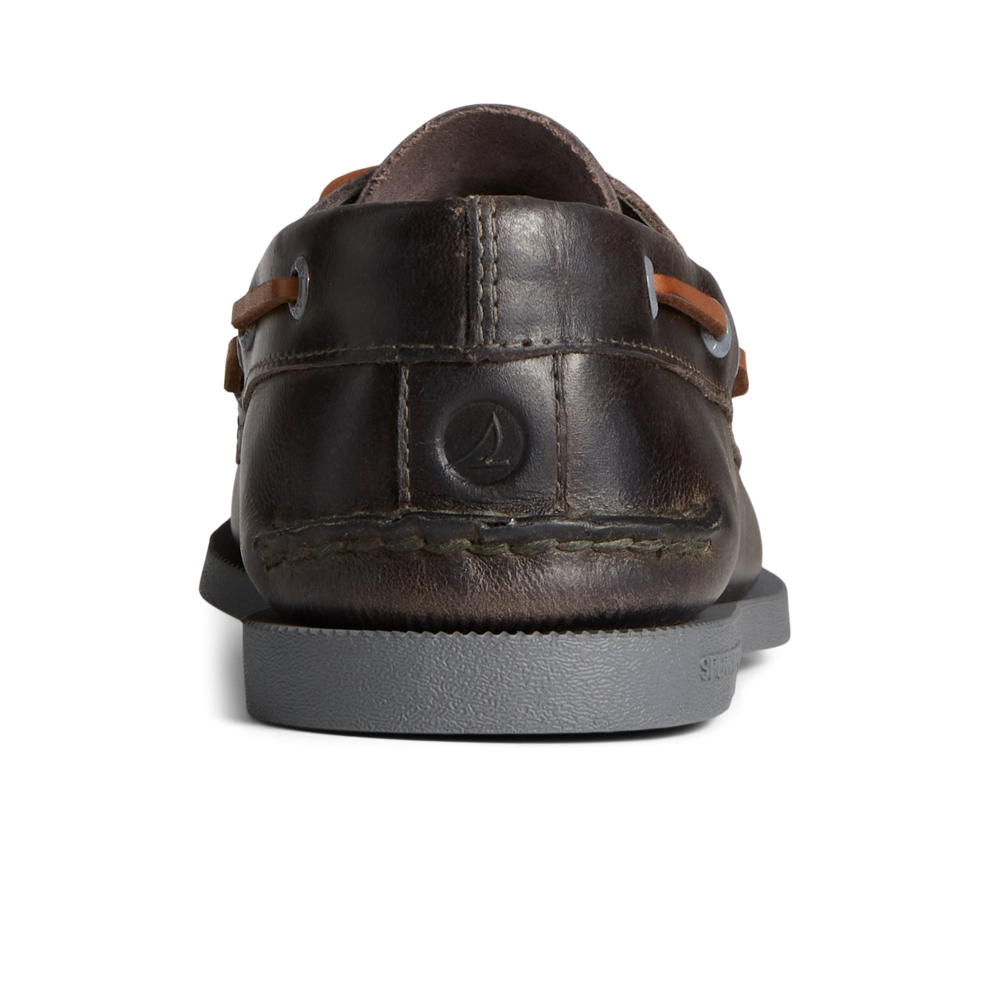 Close-up of the Grey Authentic Original™  2-Eye Boat Shoe Boat Shoes