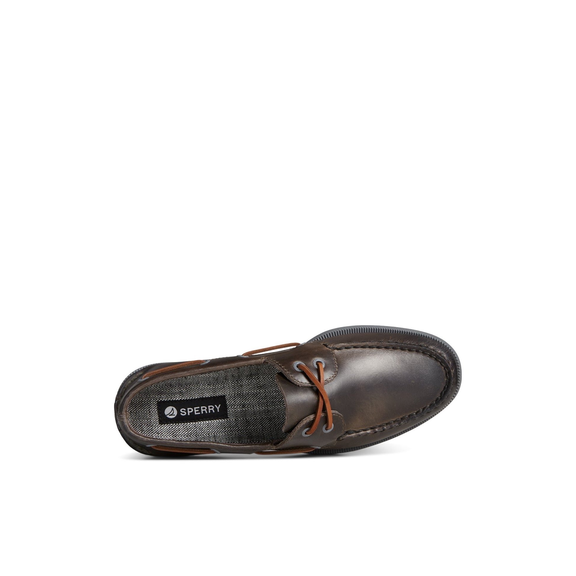 Top-down view of the Grey Authentic Original™  2-Eye Boat Shoe Boat Shoes