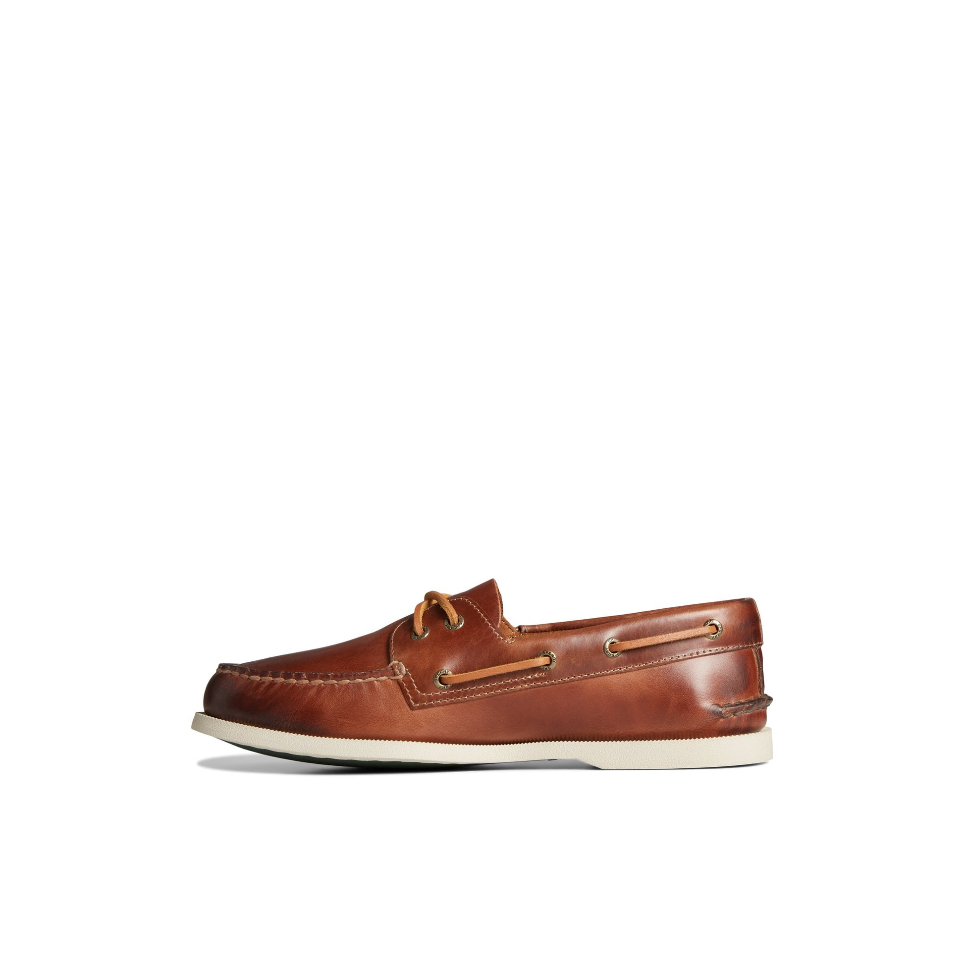 Side view of Medium Beige Authentic Original™  2-Eye Boat Shoe Boat Shoe