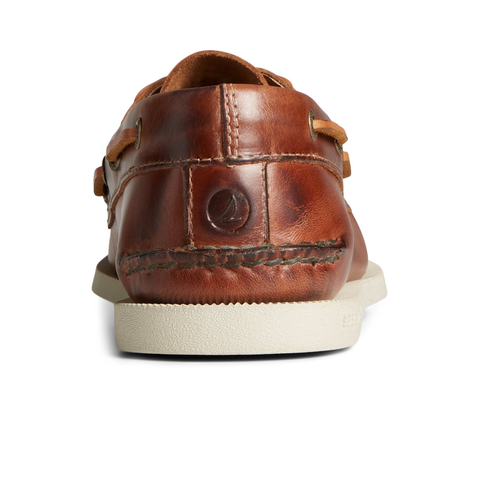 Close-up of the Medium Beige Authentic Original™  2-Eye Boat Shoe Boat Shoe