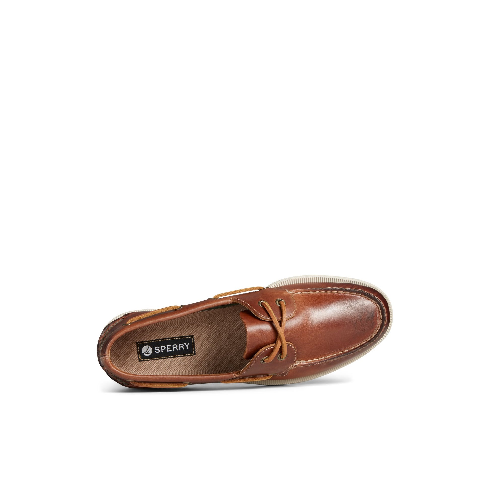 Top-down view of the Medium Beige Authentic Original™  2-Eye Boat Shoe Boat Shoe