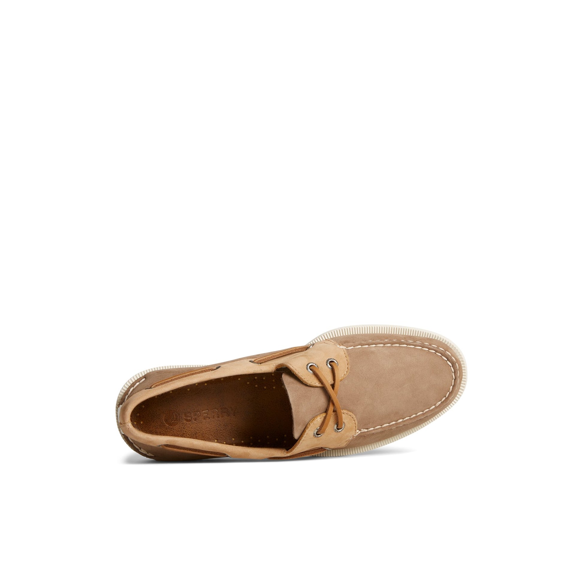 Top-down view of the Brown Primary - Multi Authentic Original™ 2-Eye Nubuck Boat Shoe Boat Shoes