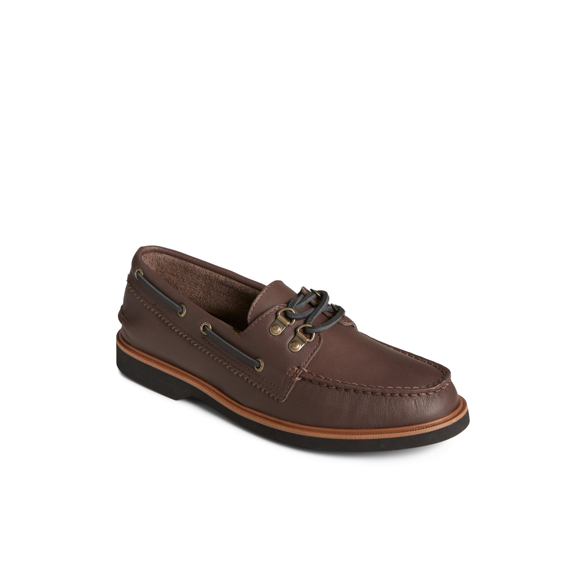 Three-quarter angle of Brown Authentic Original™  2-Eye Boat Shoe Boat Shoes's front side