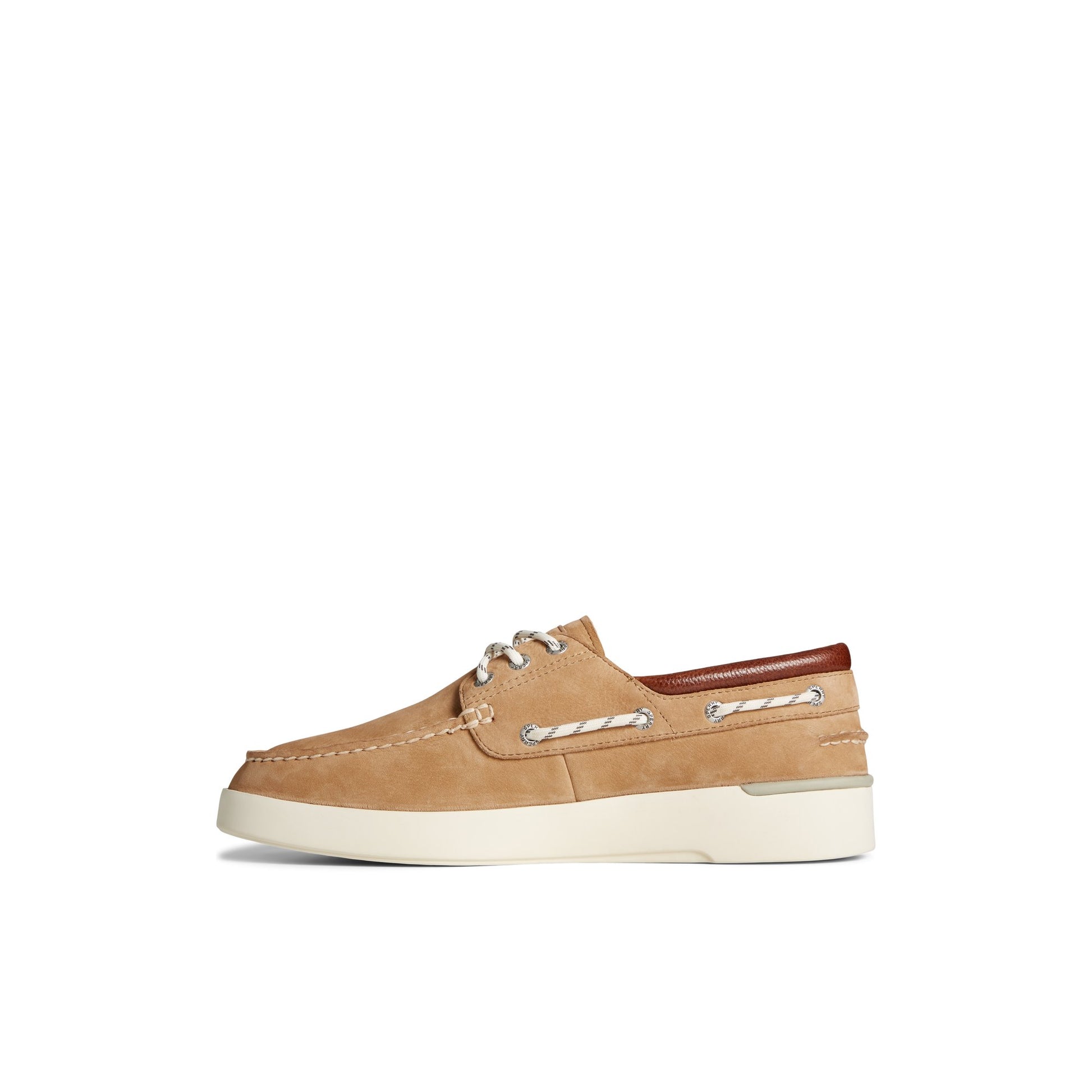 Side view of Medium Beige Authentic Original™ 3-Eye Cup Boat Shoe Boat Shoes