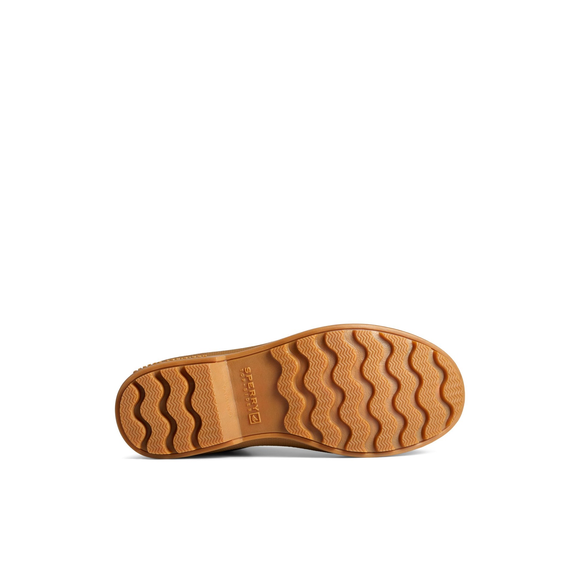 View of Brown Cold Bay Rubber Chelsea Boot Chelsea Rain Boot's sole