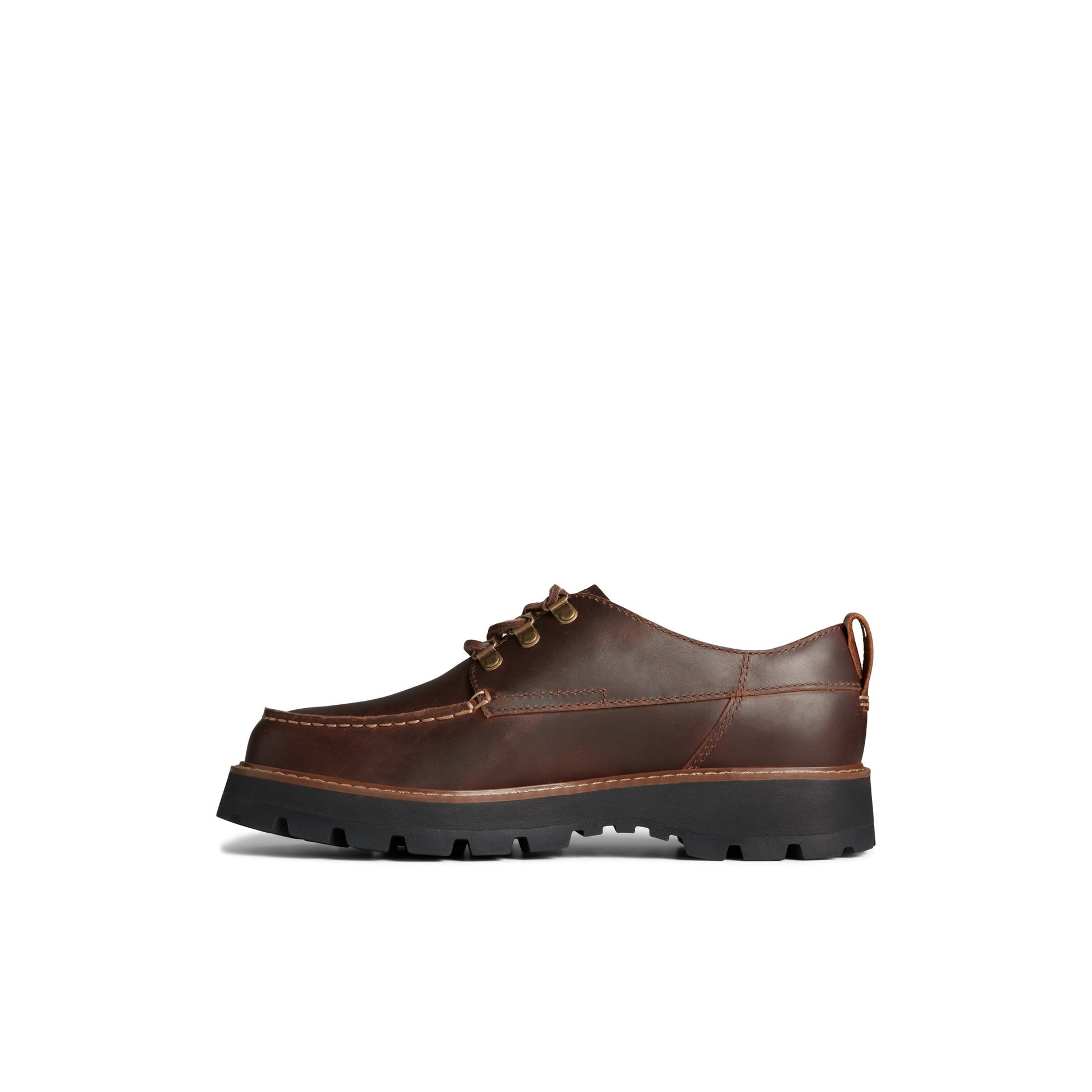 Side view of Dark Beige Mountain-Sider Oxford Casual Oxford Shoes