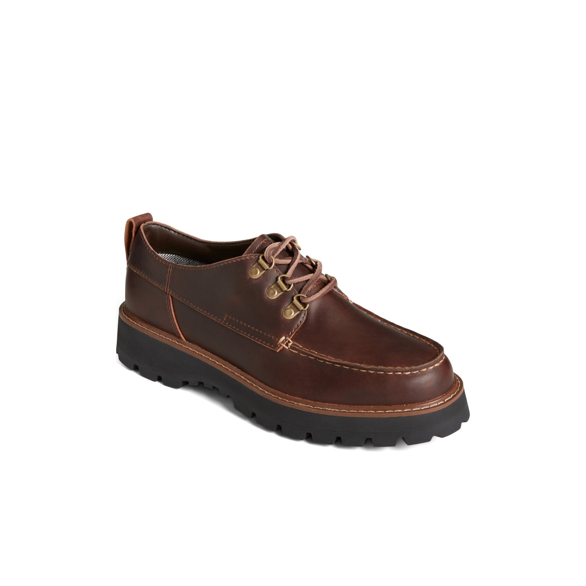 Three-quarter angle of Dark Beige Mountain-Sider Oxford Casual Oxford Shoes's front side