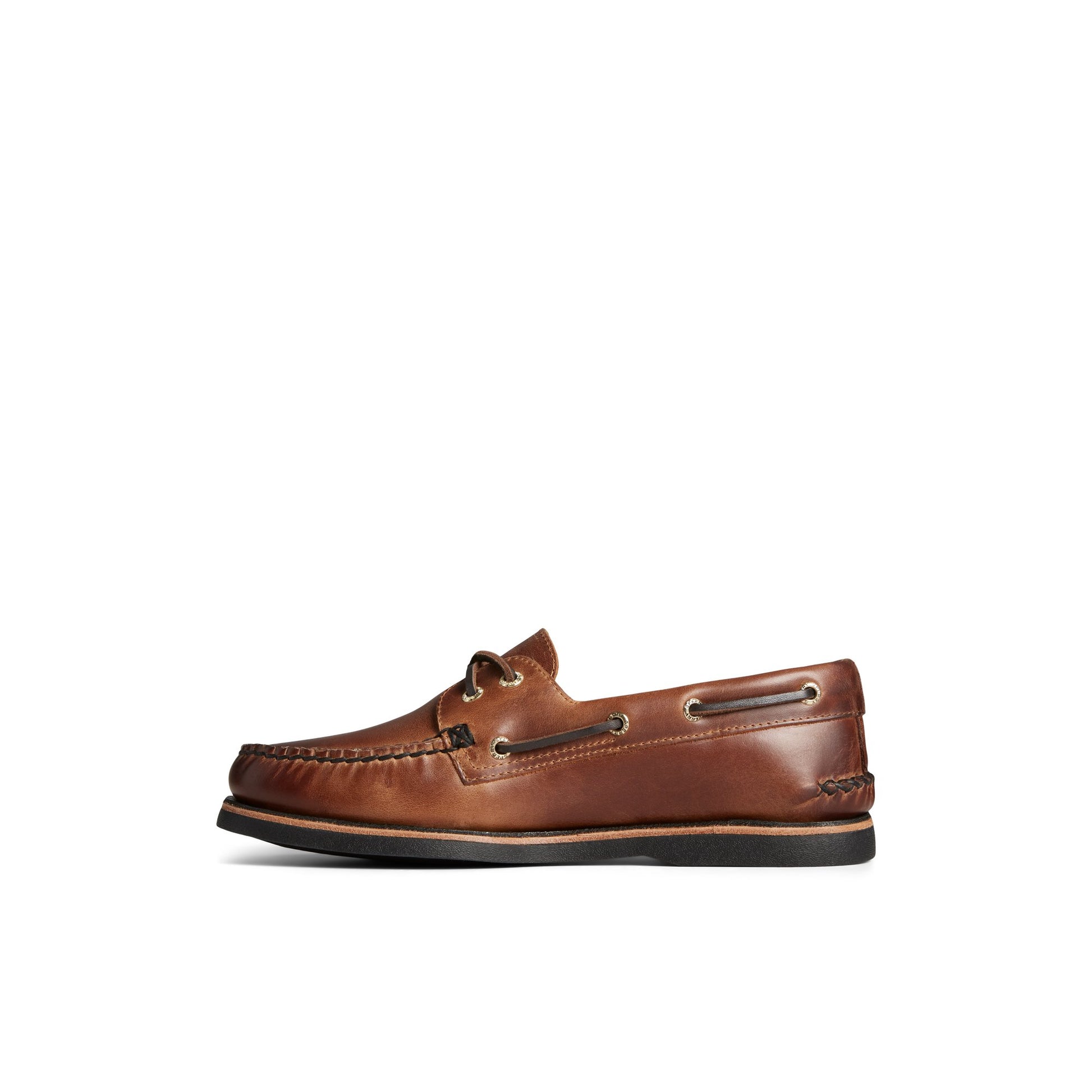 Side view of Medium Beige Gold Cup™ Authentic Original™ Boat Shoe Boat Shoes