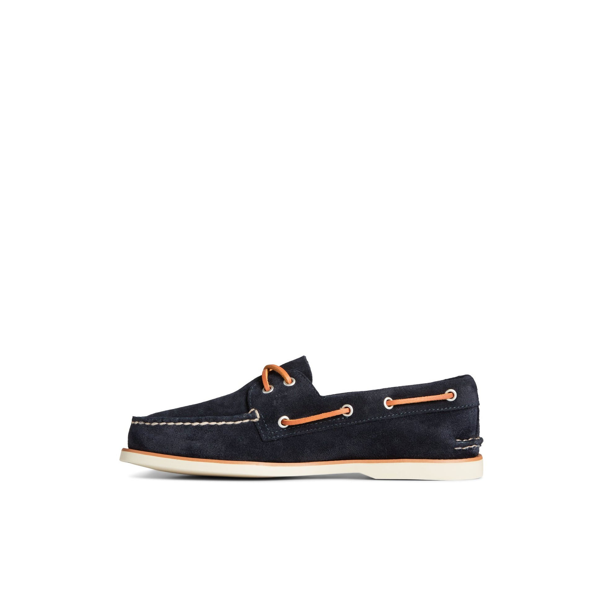 Side view of Navy Classic Authentic Original™ Suede Boat Shoe Boat Shoes