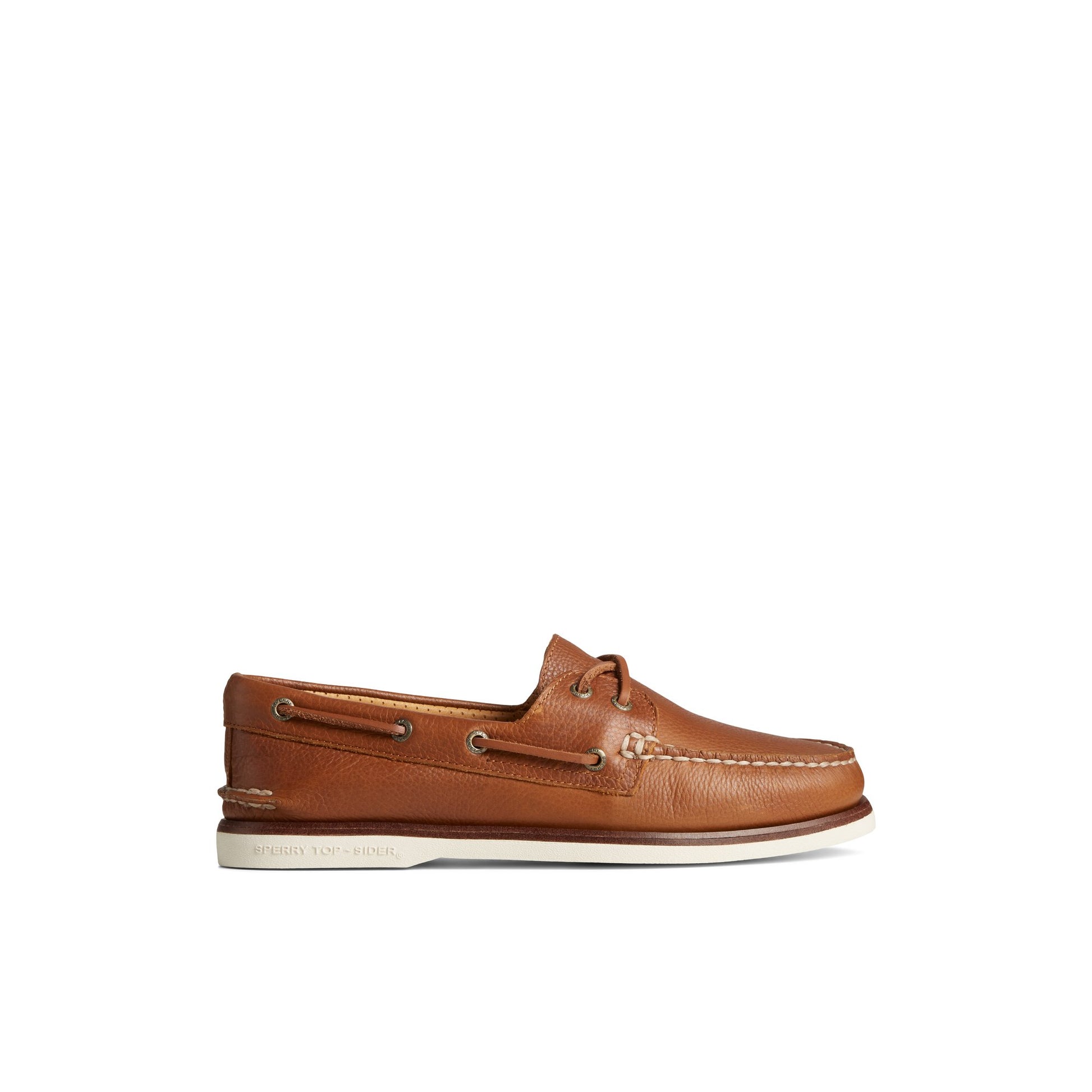 Main View of Medium Beige Gold Cup™ Authentic Original™ Tumbled Boat Shoe Boat Shoes for Mens