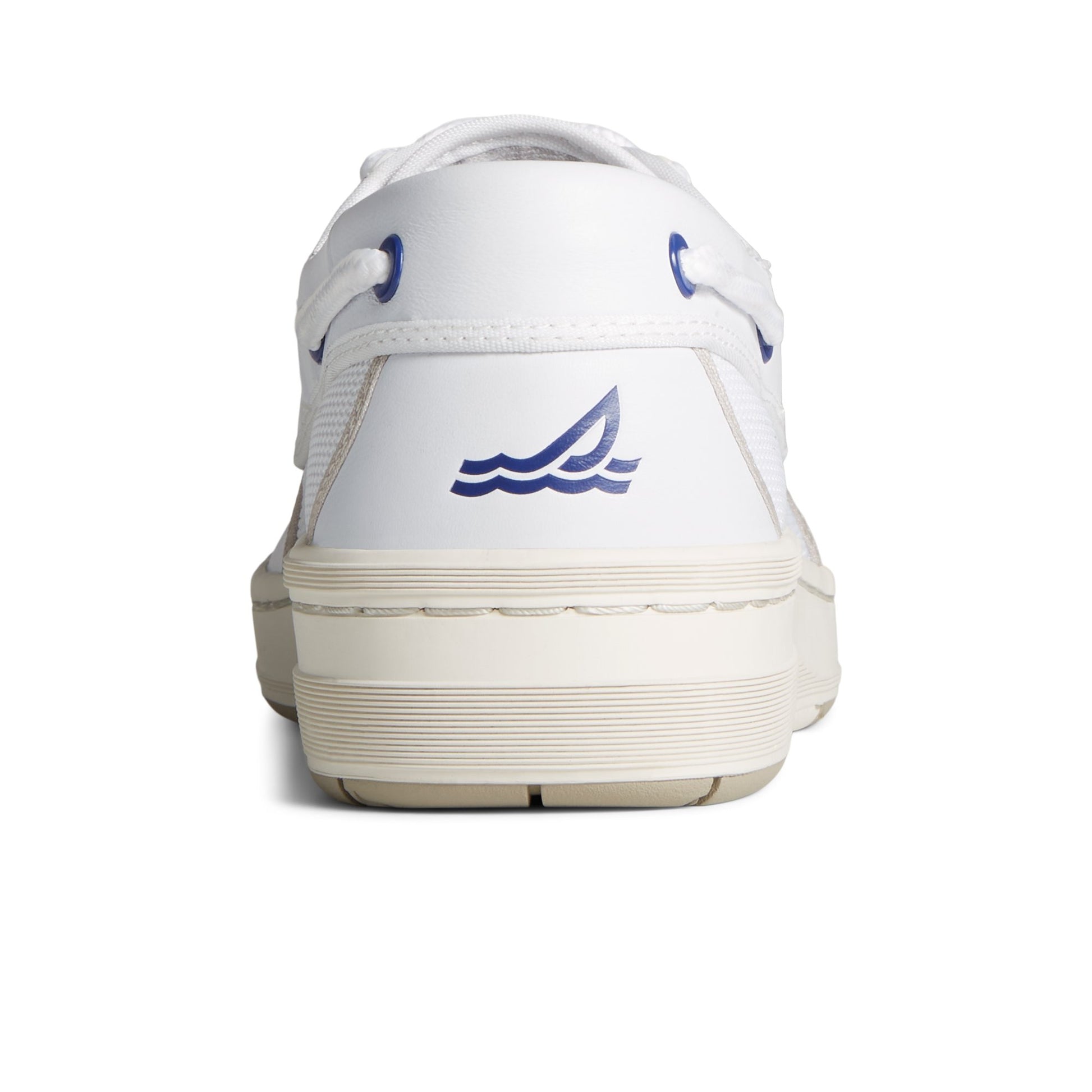 Close-up of the White US12 Boat Shoe Vulcanized Boat Shoe Sneaker