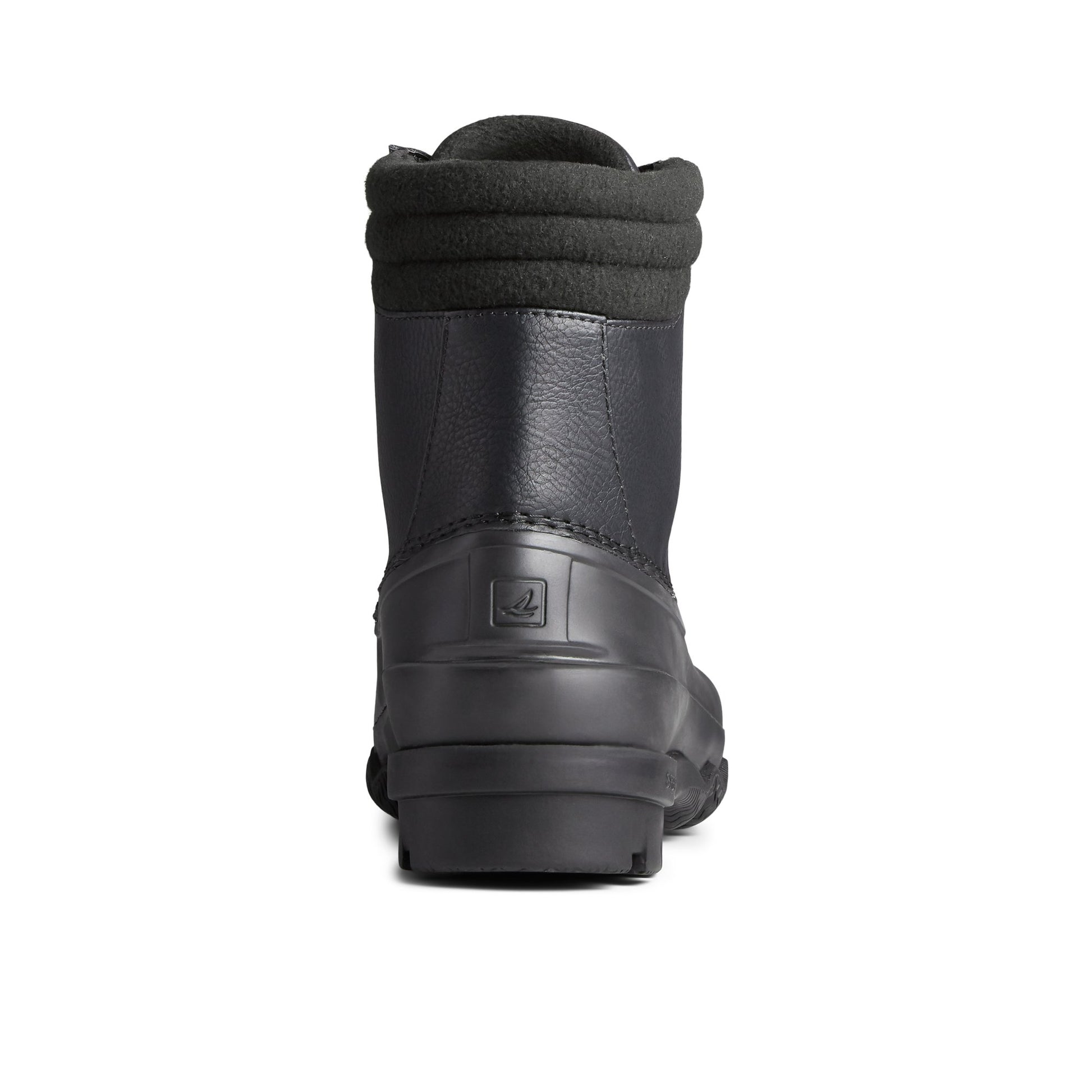 Close-up of the Black Avenue Synthetic Duck Boot Duck Boots