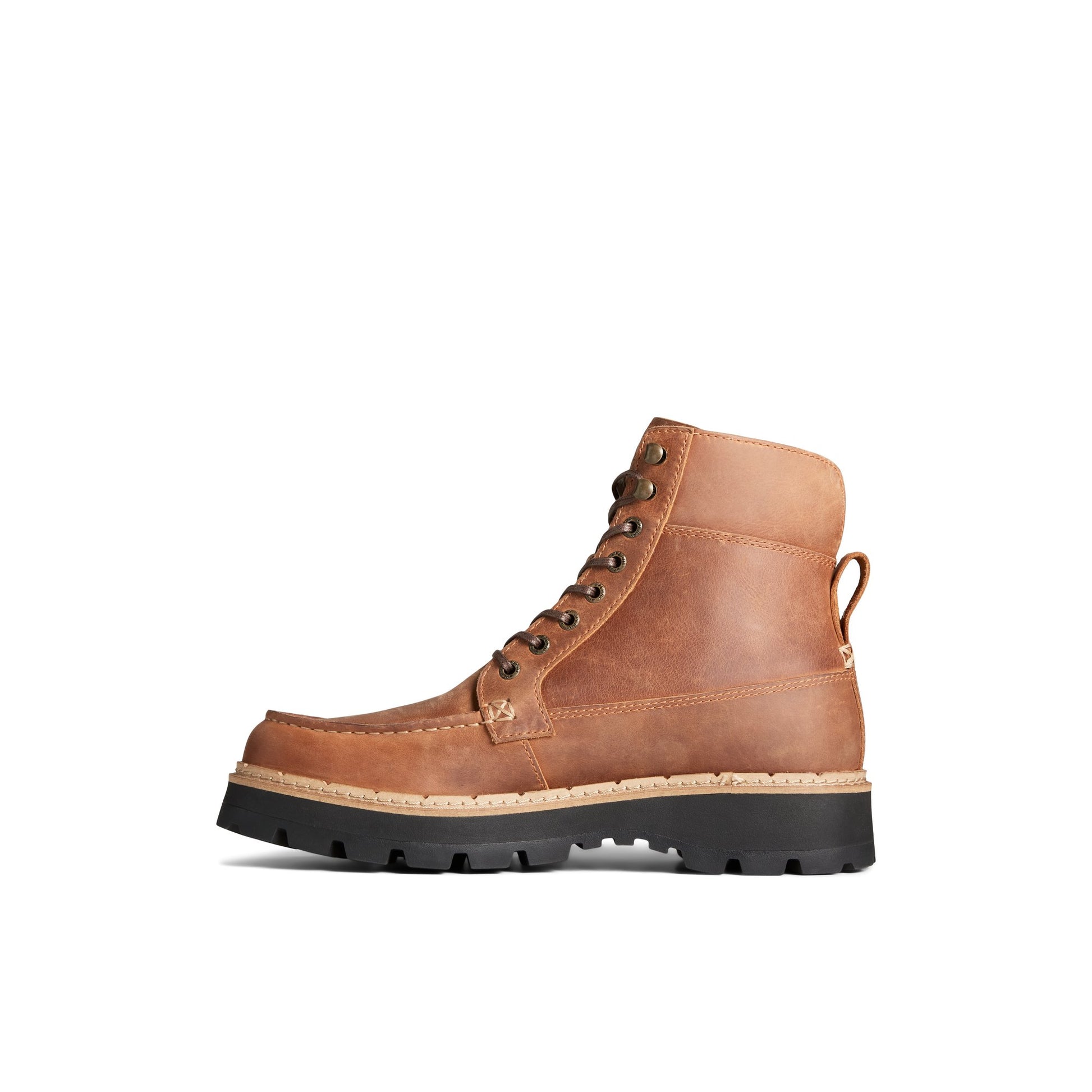 Side view of Brown Mountain-Sider Utility Boot Hiker Boots