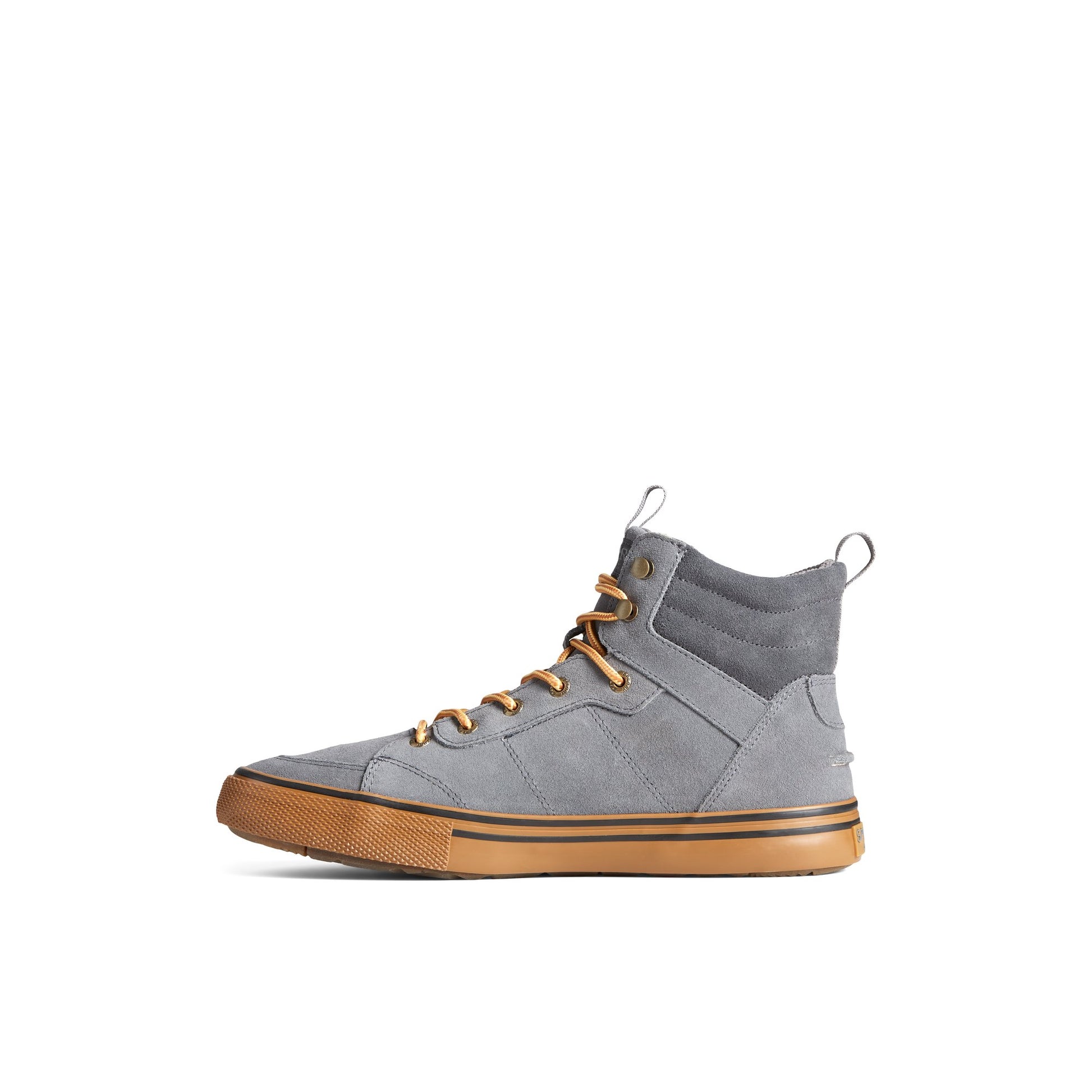 Side view of Grey Striper Storm Hiker Waterproof Sneaker Boot High Top Sneakers