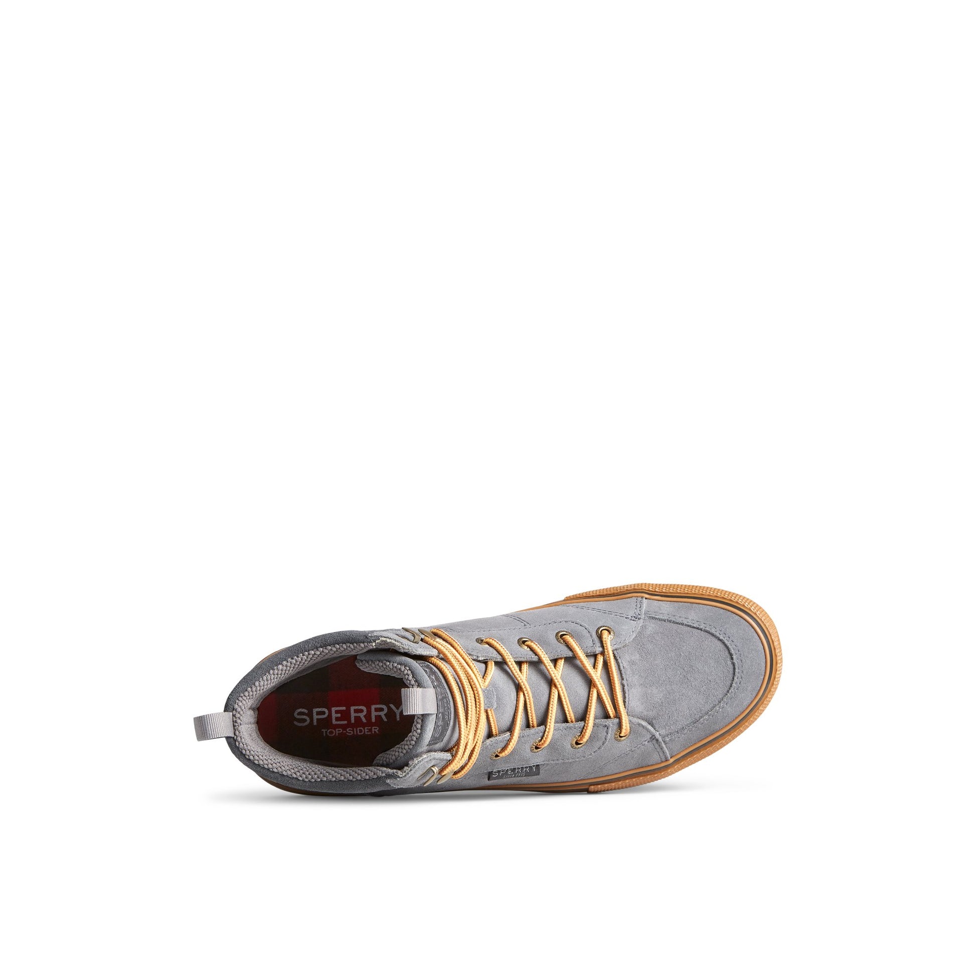 Top-down view of the Grey Striper Storm Hiker Waterproof Sneaker Boot High Top Sneakers