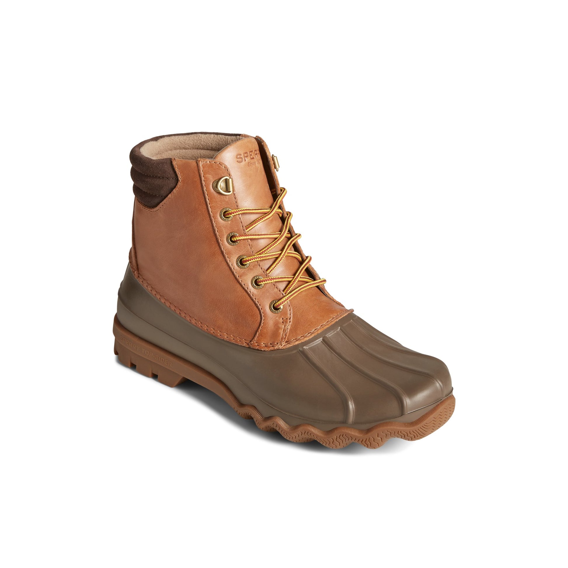 Three-quarter angle of Medium Beige Avenue Duck Boot Duck Boots's front side